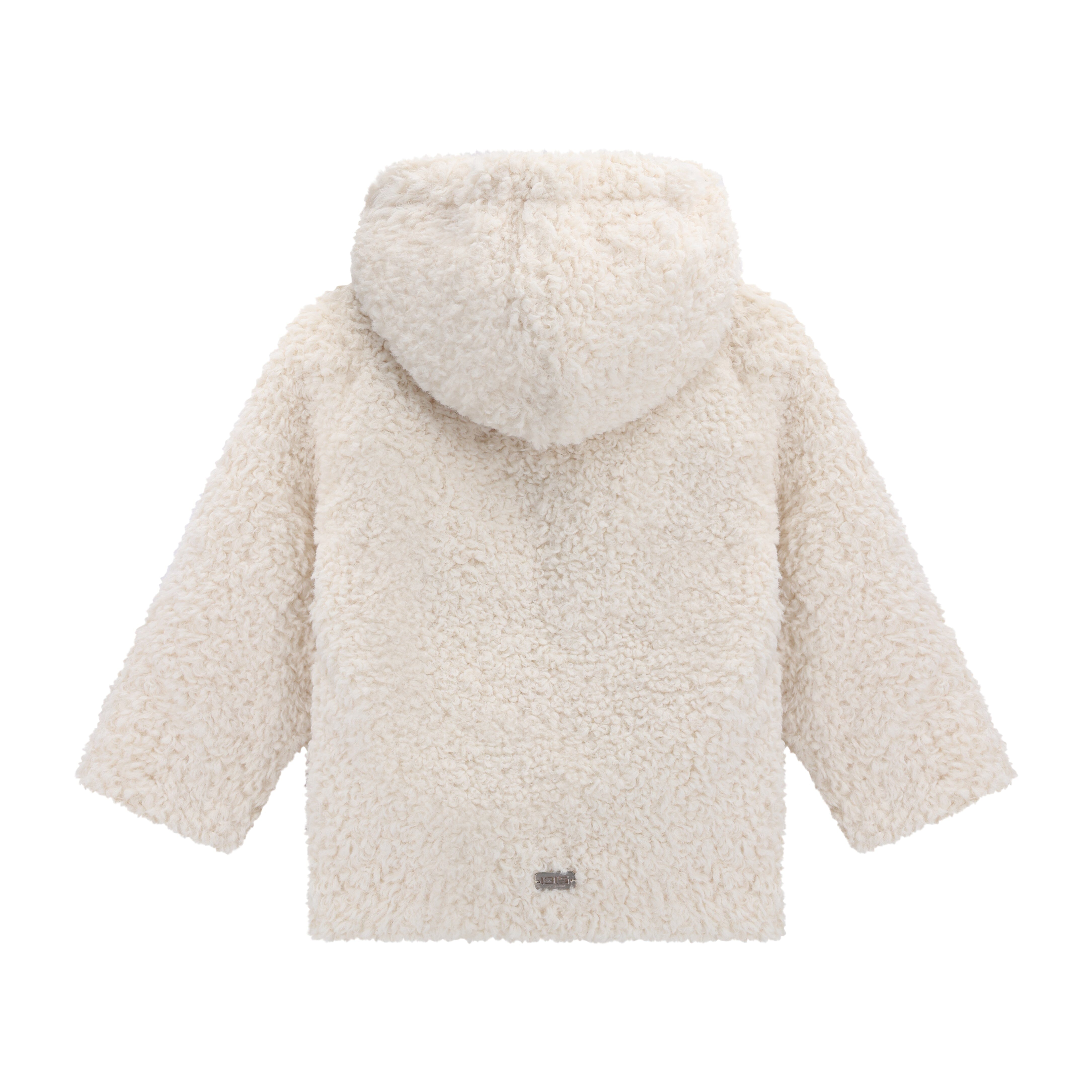 Allegory Diagonal Closure Baby Coat - Winter White Shearling Coat IBIS Outerwear 
