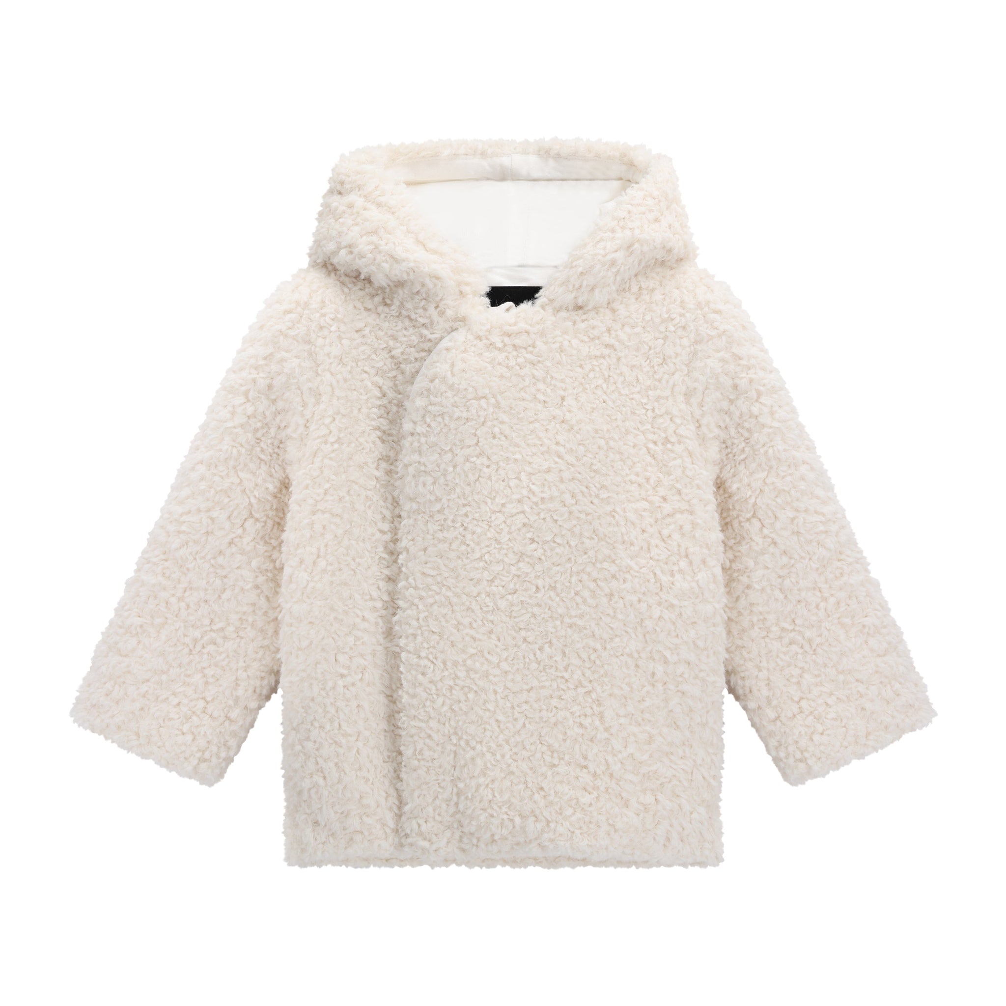 Allegory Diagonal Closure Baby Coat - Winter White Shearling