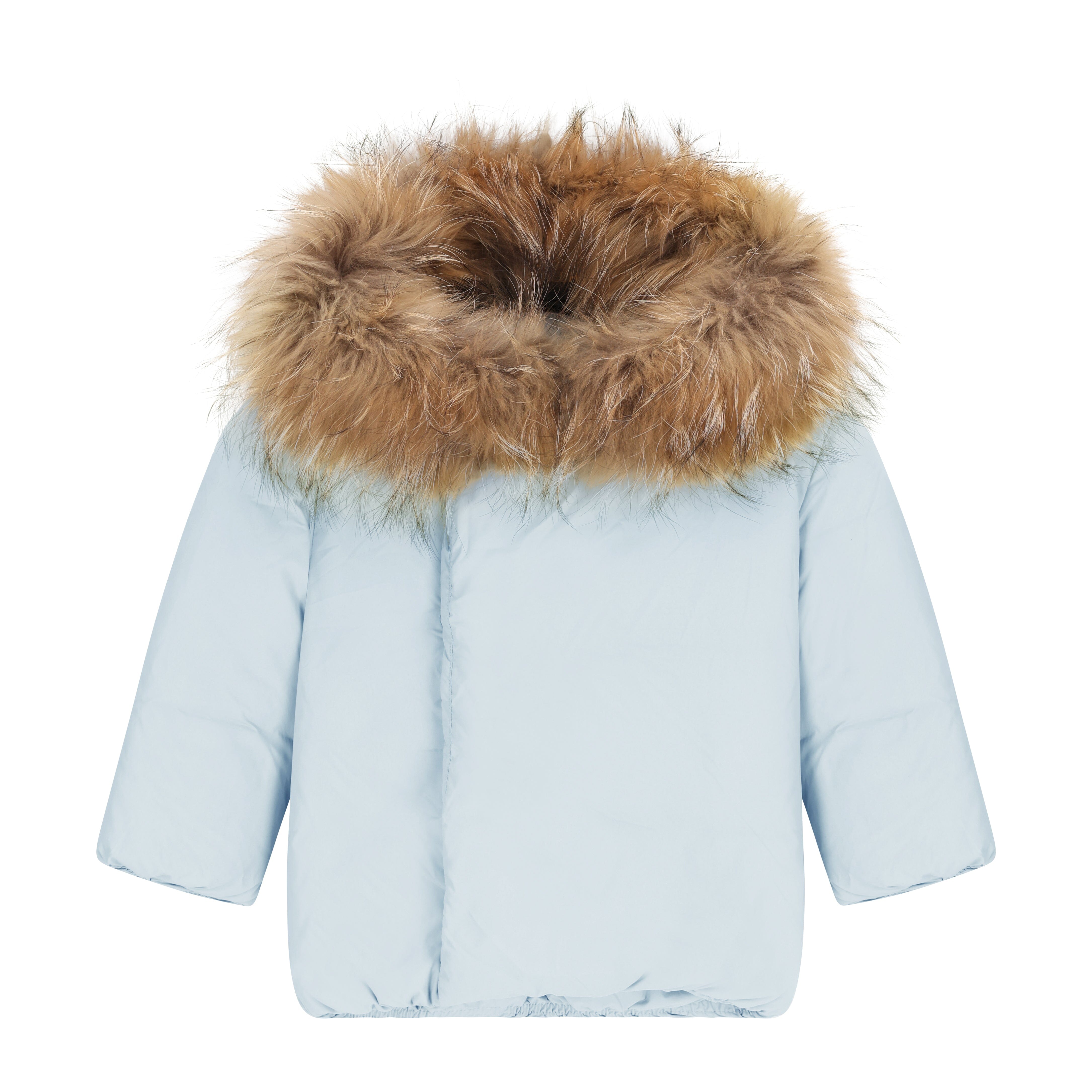 Allegory Diagonal Closure Baby Down Coat - Baby Blue Coat IBIS Outerwear 