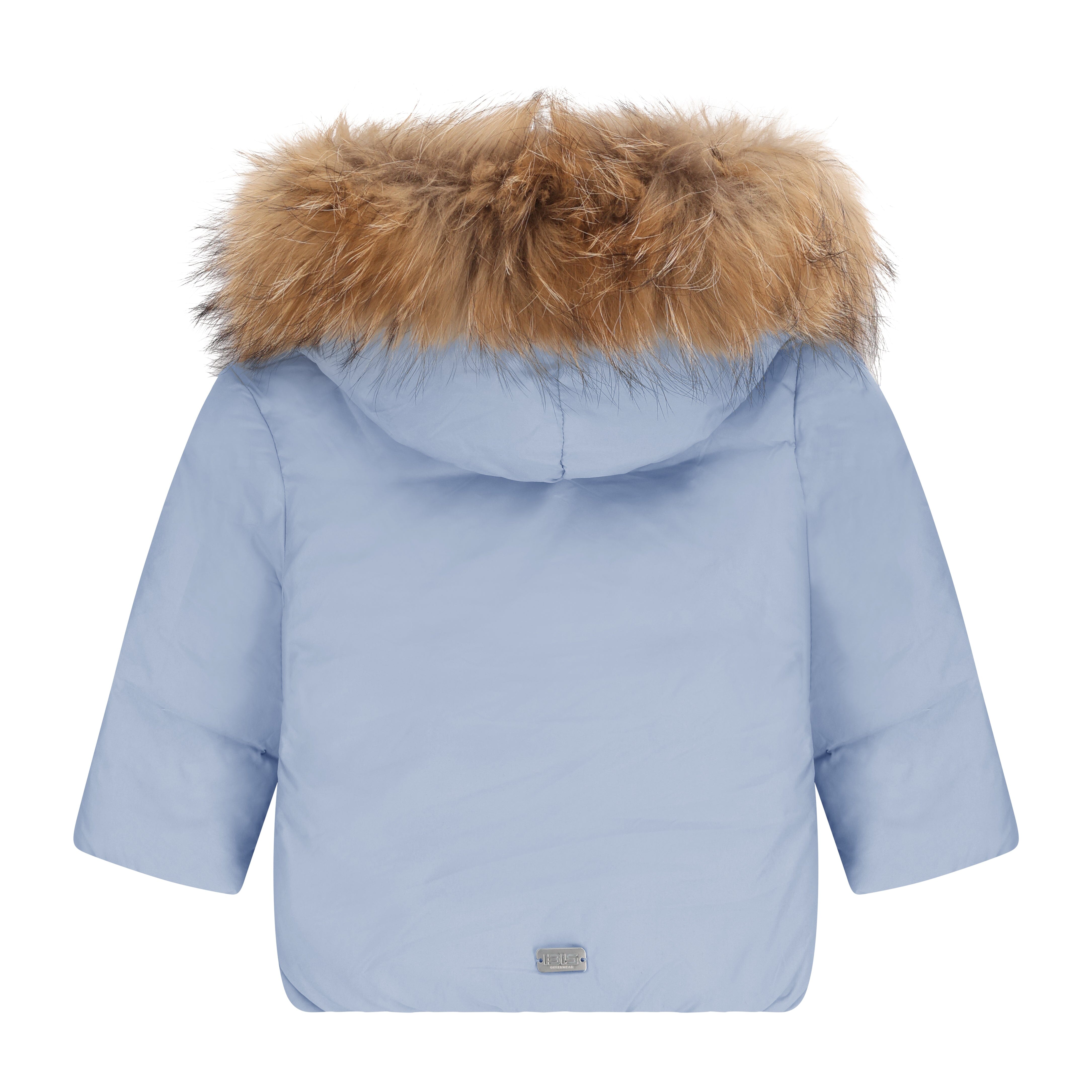 Allegory Diagonal Closure Baby Down Coat - Baby Blue Coat IBIS Outerwear 