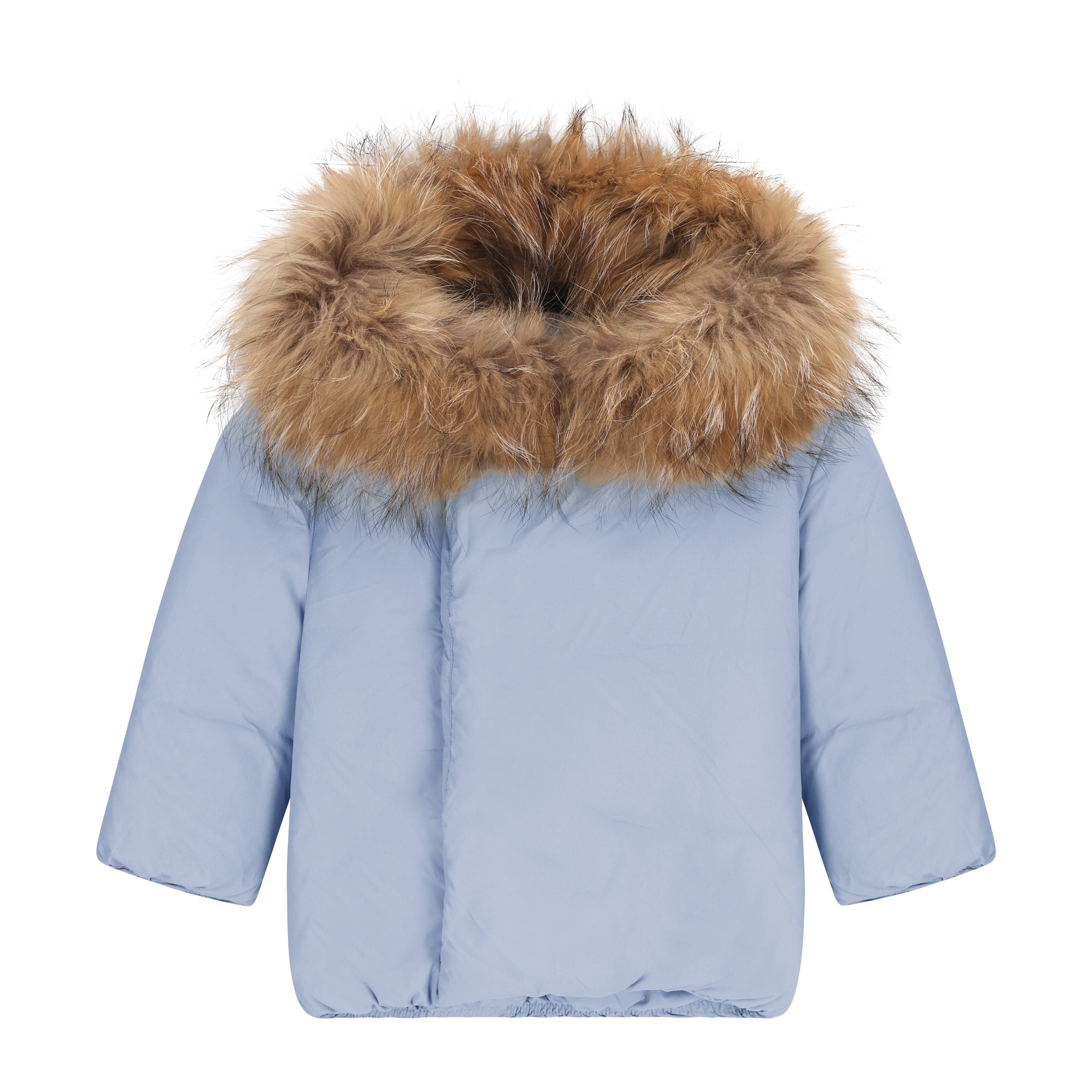 Allegory Diagonal Closure Baby Down Coat - Baby Blue Coat IBIS Outerwear 