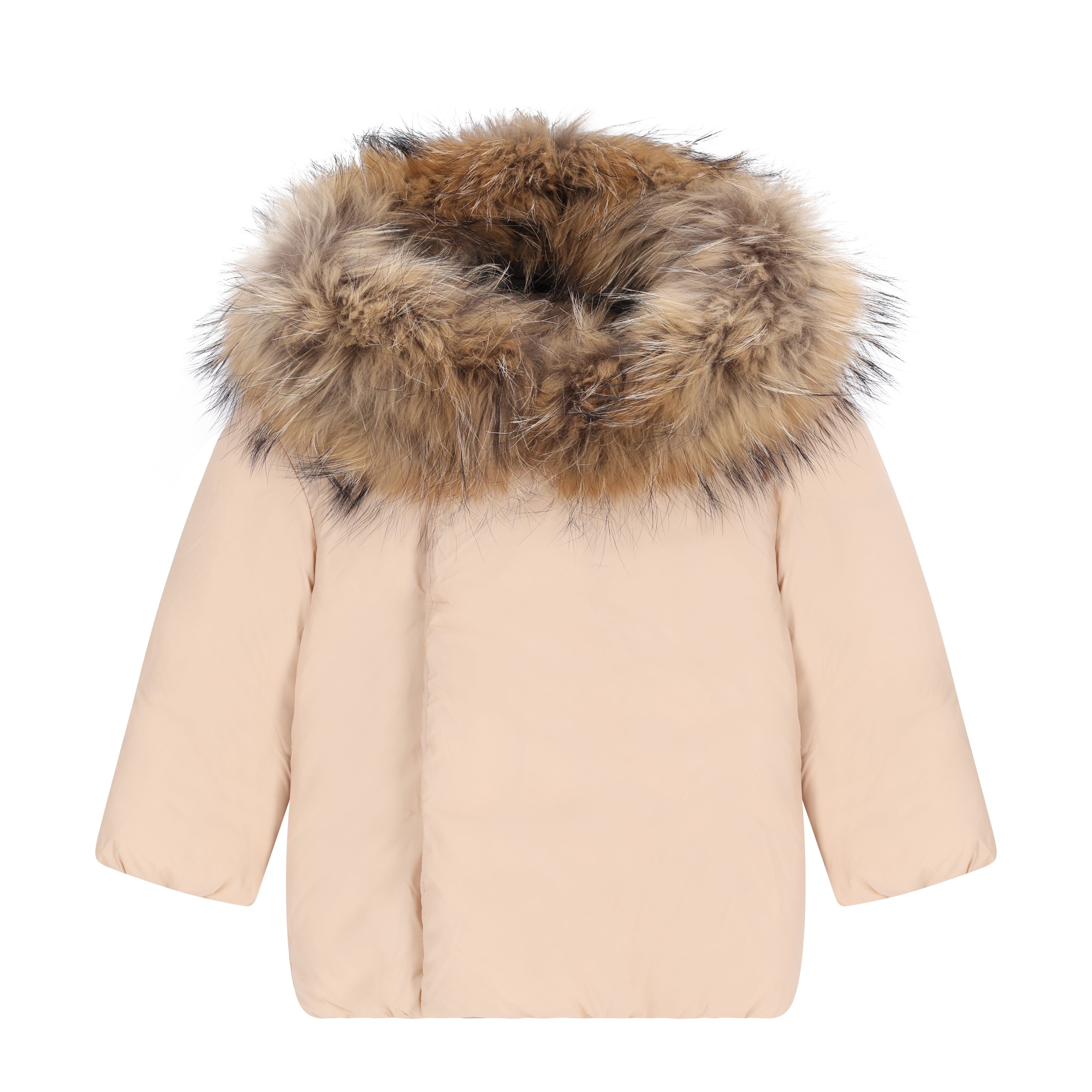 Allegory Diagonal Closure Baby Down Coat - Blush Pink Coat IBIS Outerwear 