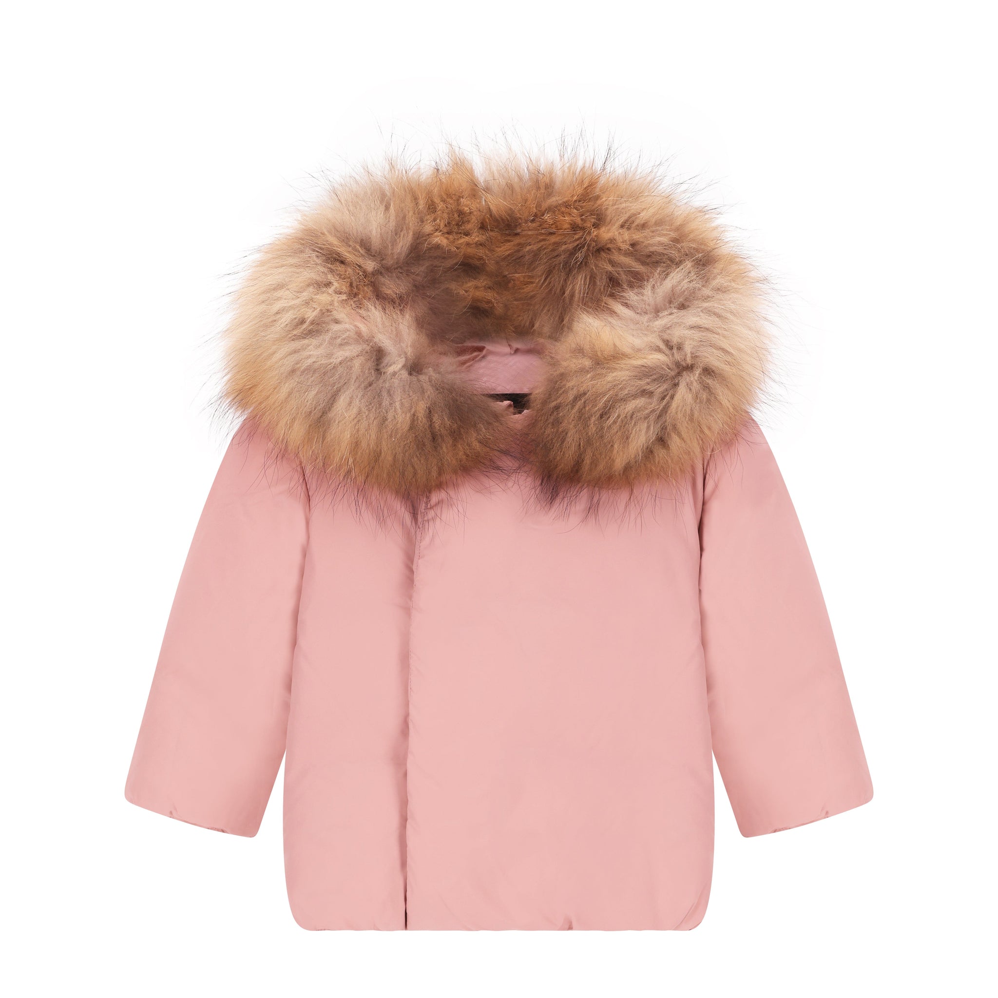Allegory Diagonal Closure Baby Down Coat - Pale Mauve