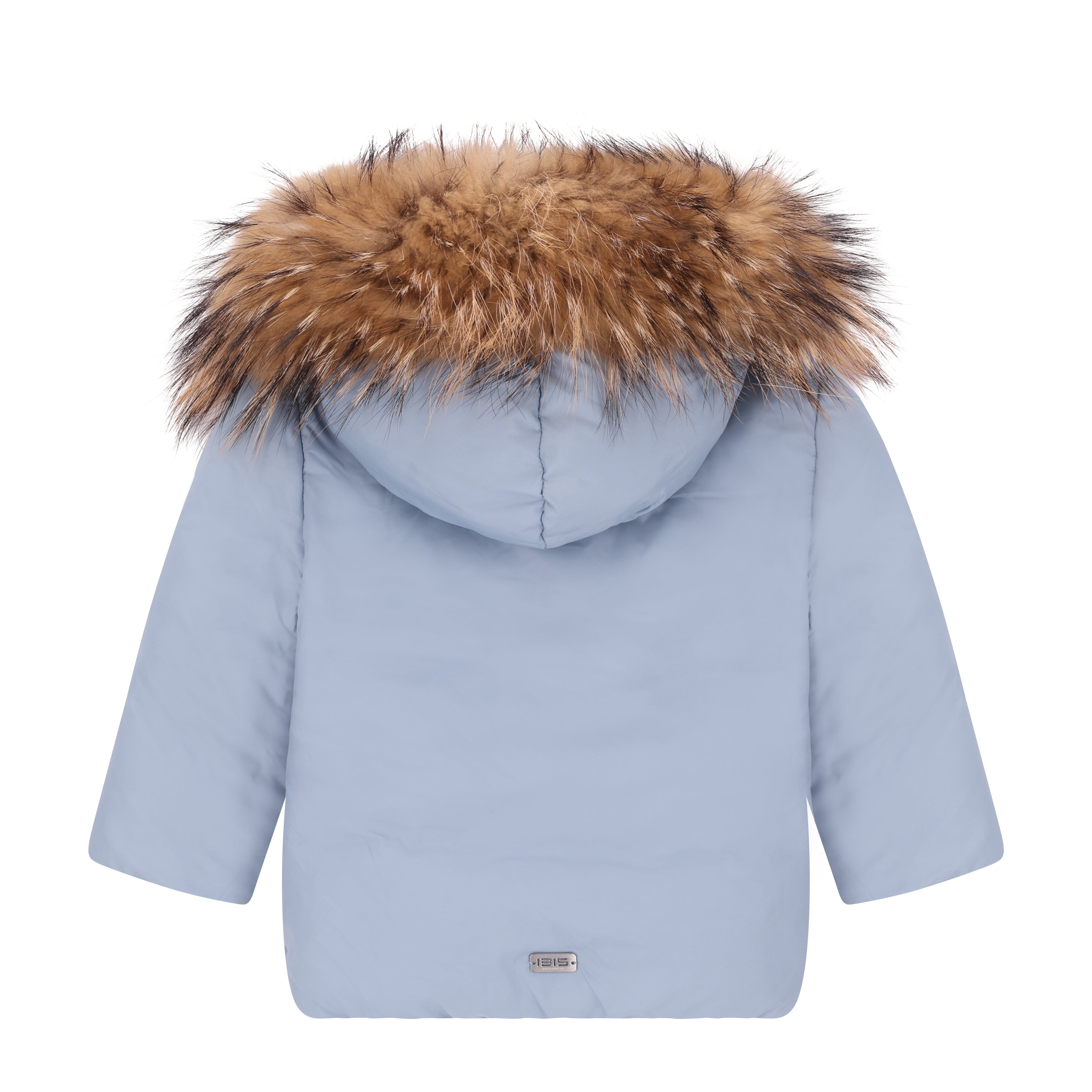Allegory Diagonal Closure Baby Down Coat - Powder Blue Coat IBIS Outerwear 