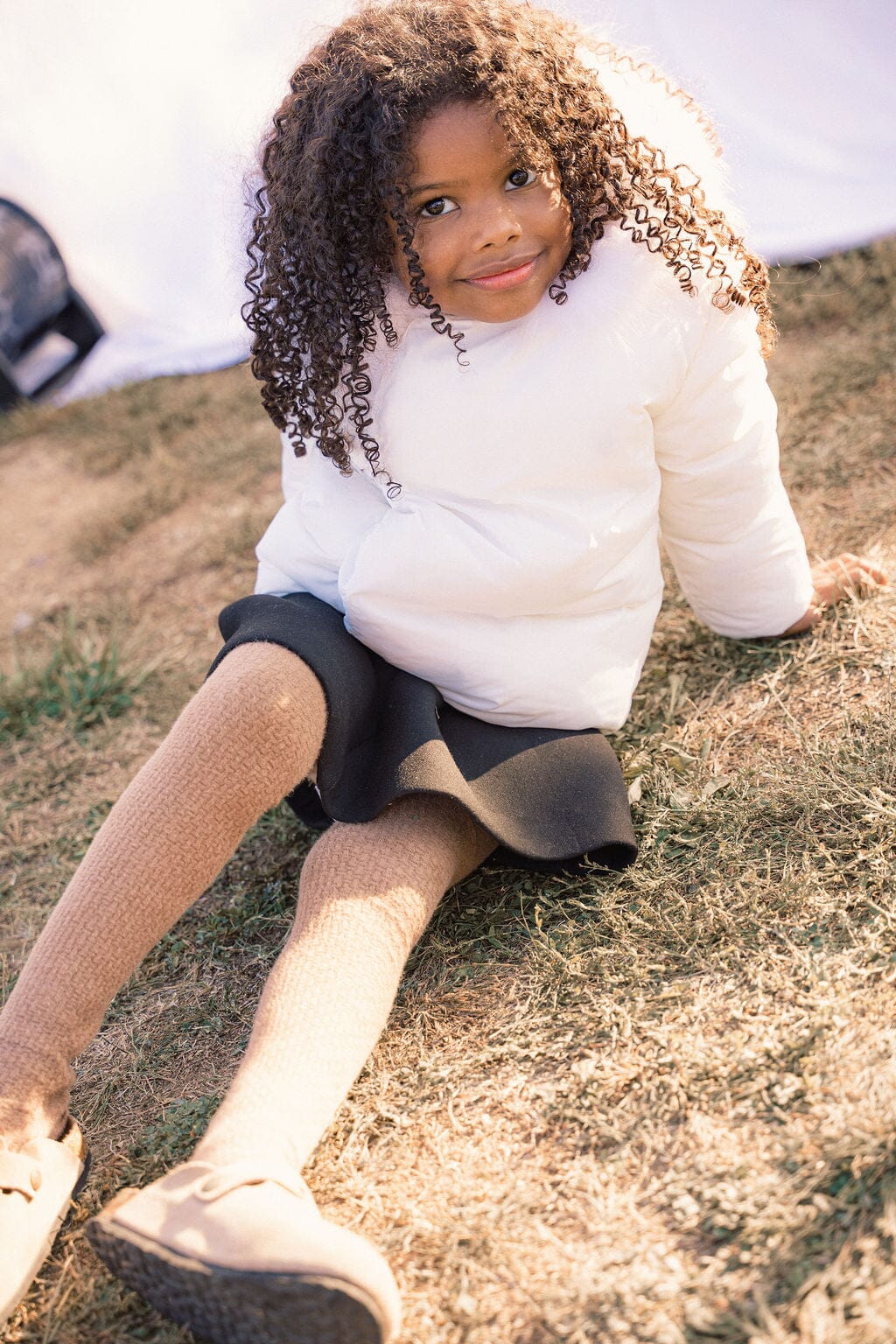 Allegory Diagonal Closure Baby Down Coat - Winter White Coat IBIS Outerwear 