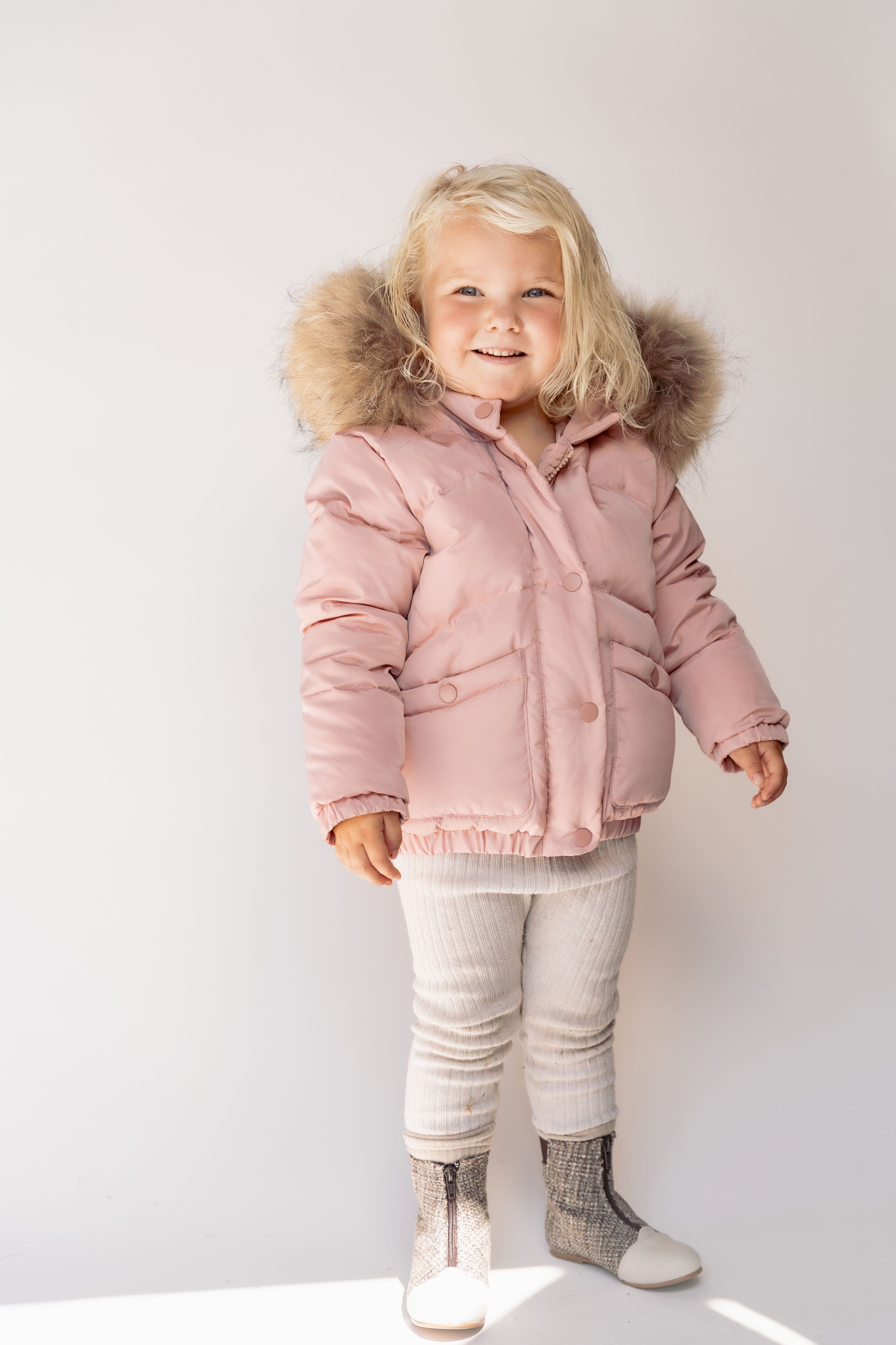 Avenue Girls Down Coat - Dark Pink Coat IBIS Outerwear 