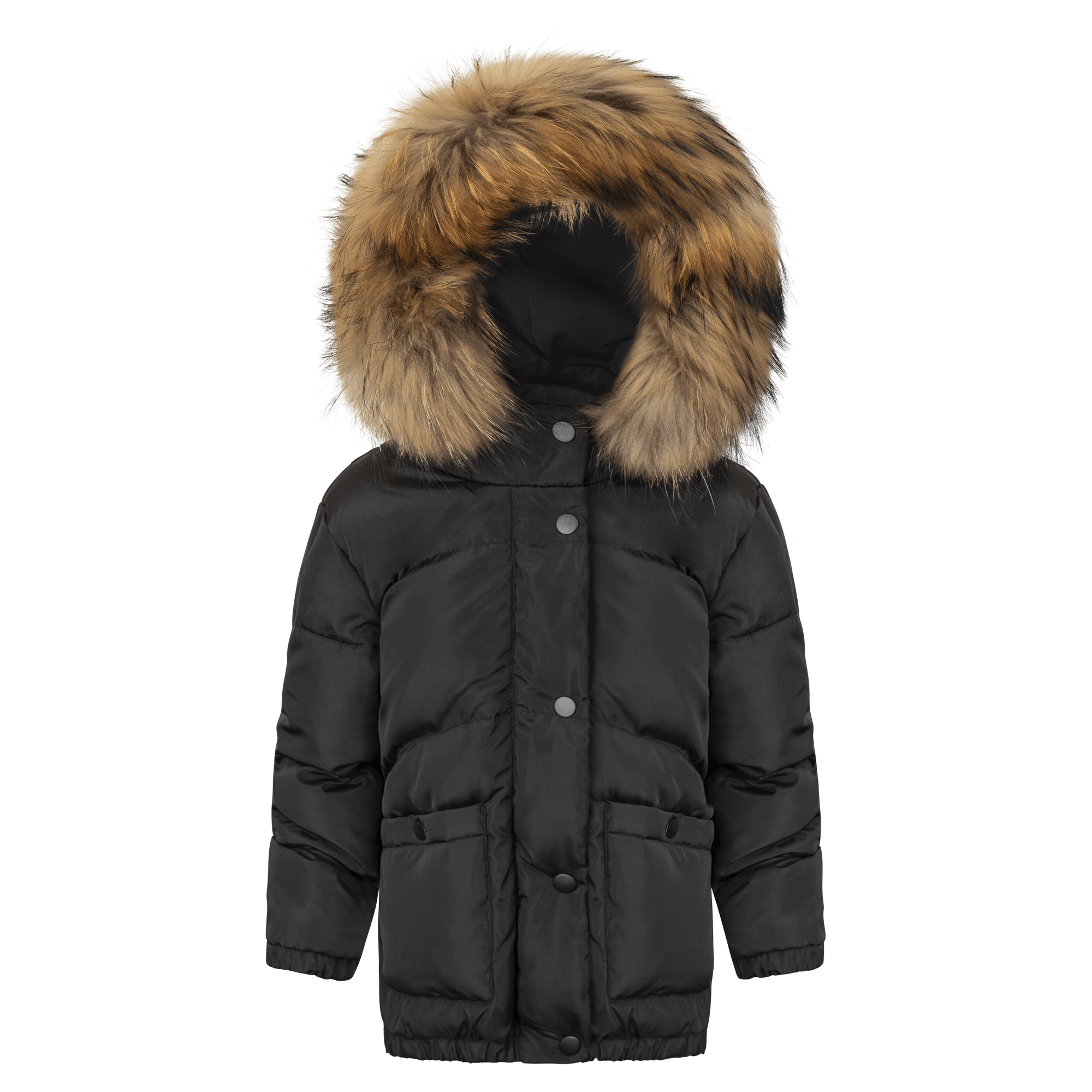 Avenue Girls Down Coat - Jet Black Coat IBIS Outerwear 