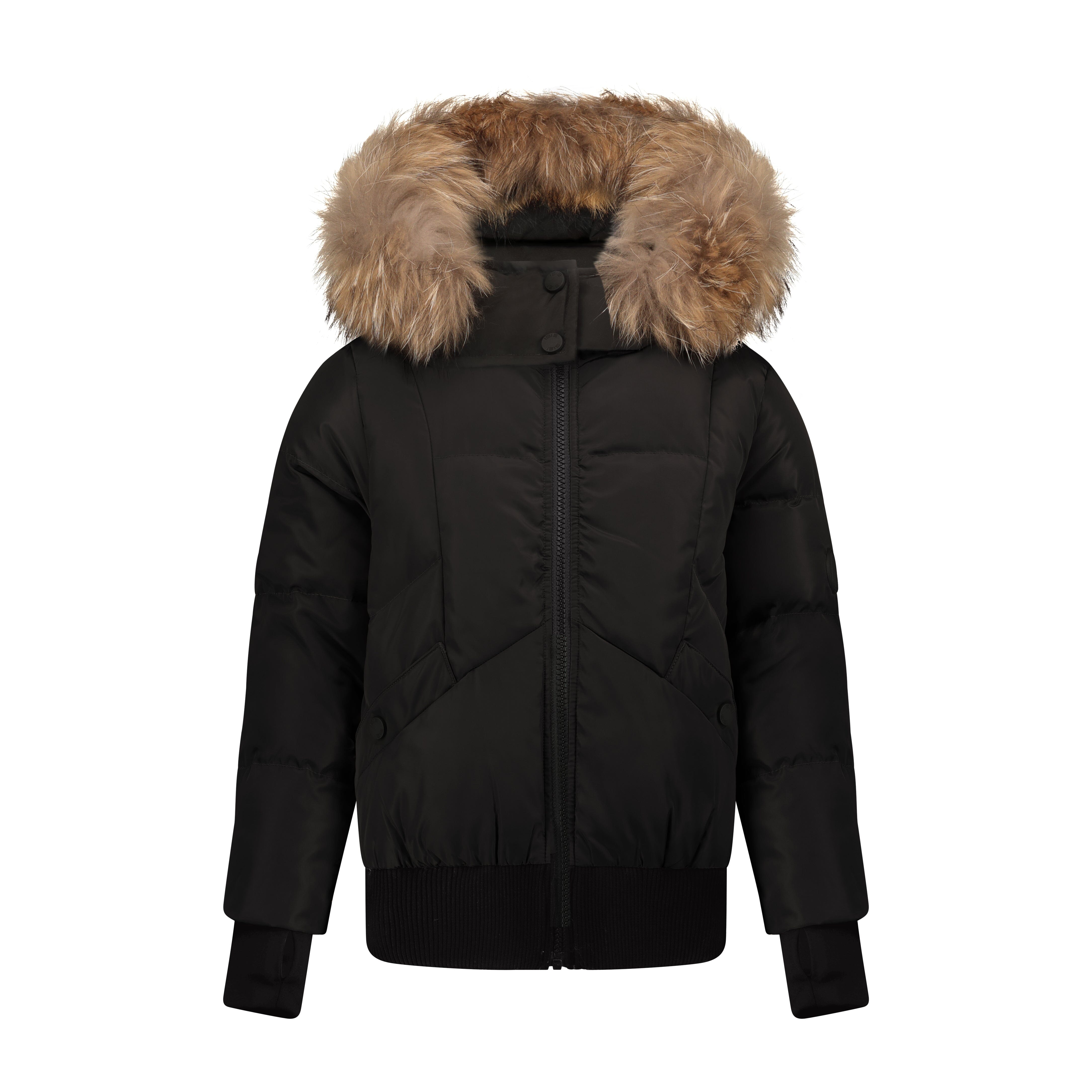 Chorus Snap Pocket Girls Down Coat - Black Coat IBIS Outerwear 