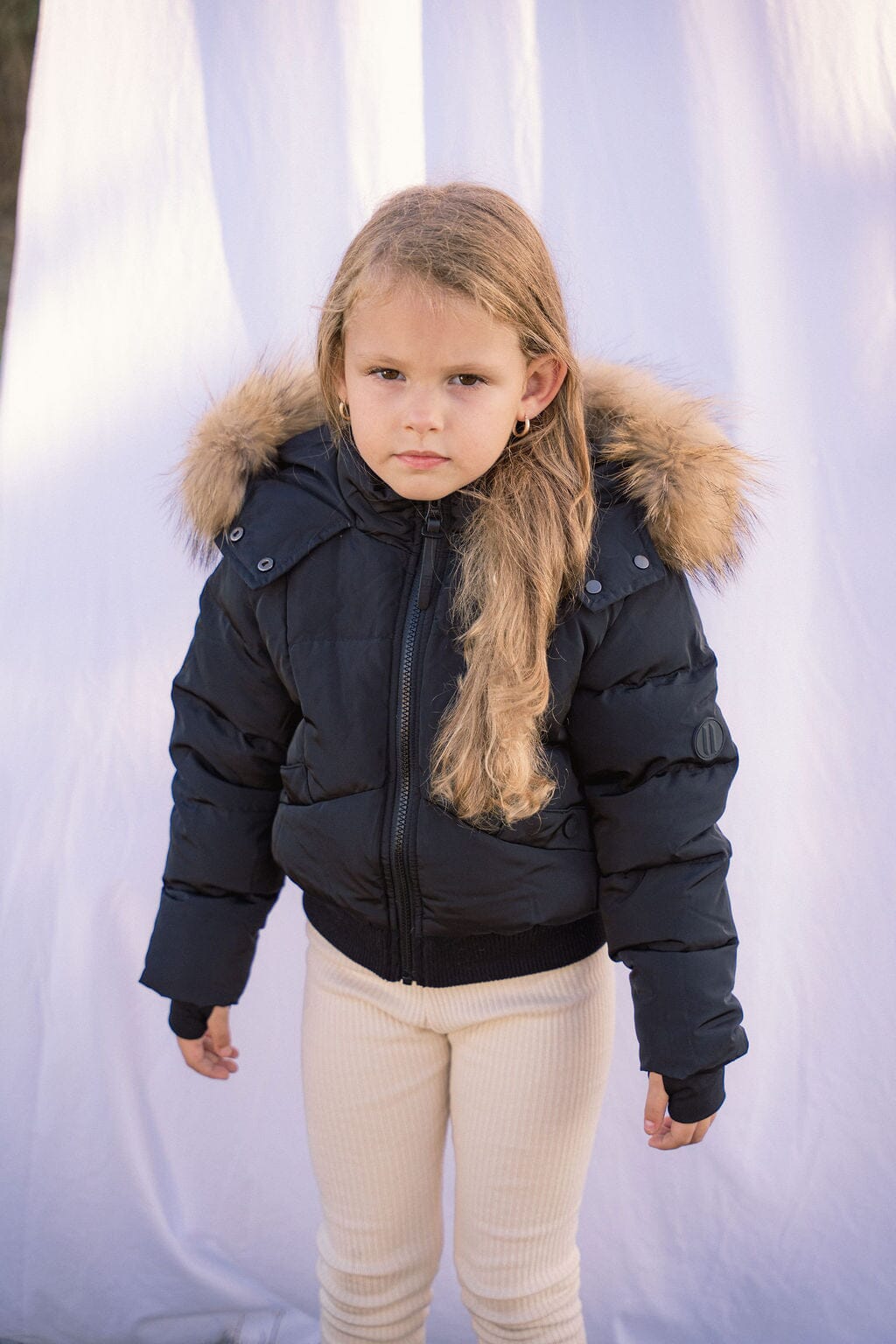 Chorus Snap Pocket Girls Down Coat - Black Coat IBIS Outerwear 