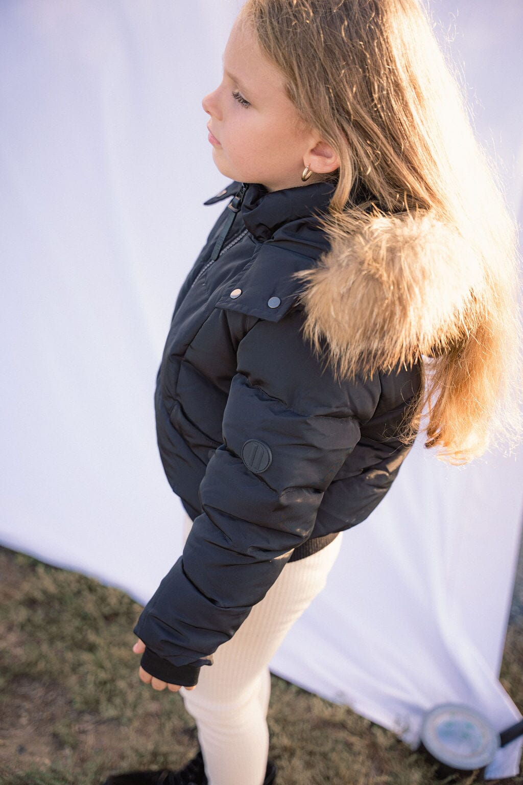 Chorus Snap Pocket Girls Down Coat - Black Coat IBIS Outerwear 