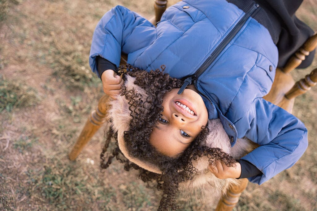 Chorus Snap Pocket Girls Down Coat - Off Blue Coat IBIS Outerwear 