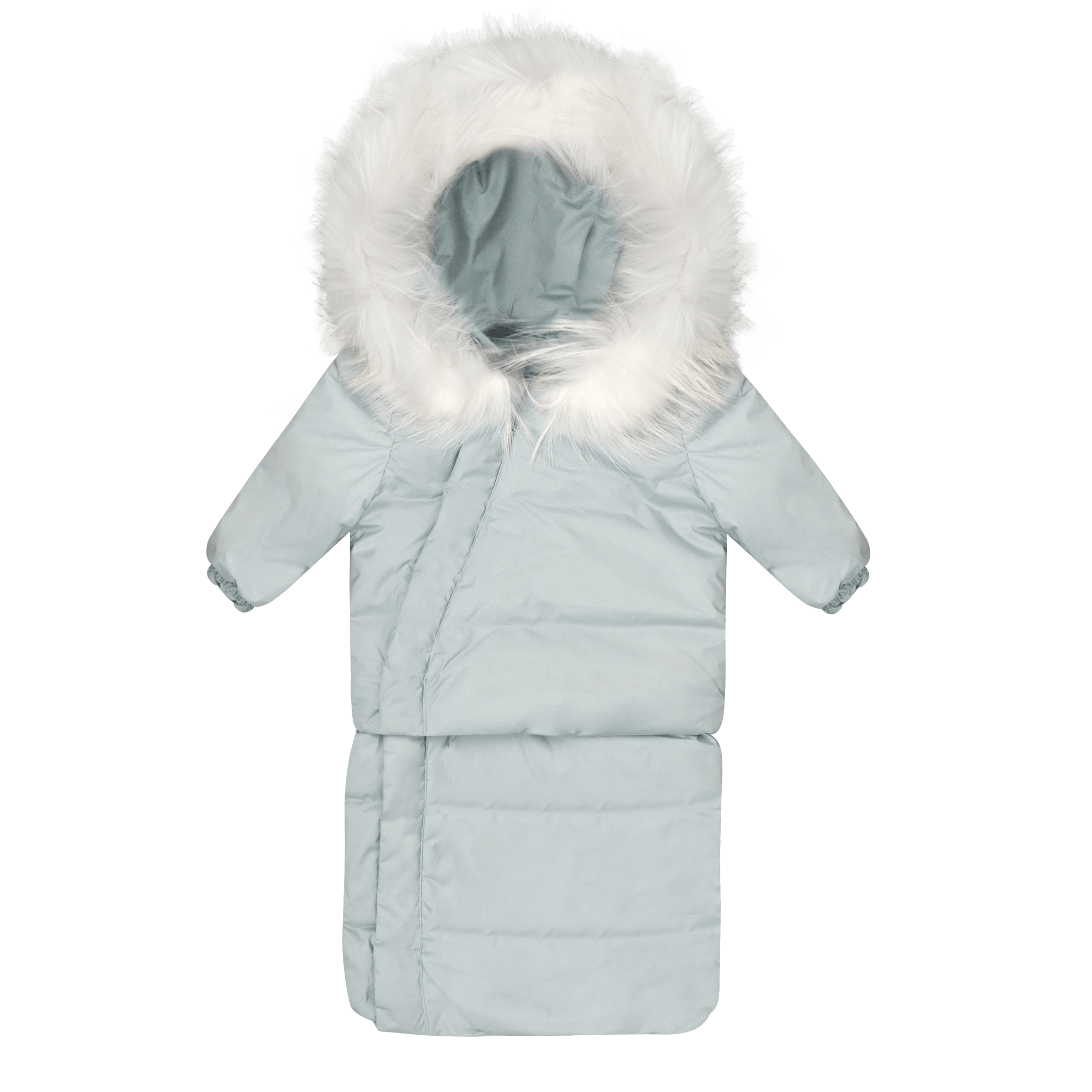 Cosmo Baby Down Coat w/ Foot Sack-Powder Blue Coat IBIS Outerwear 