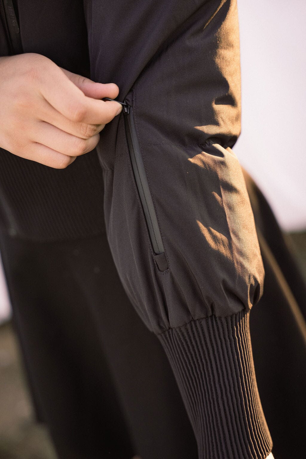 Elegy Tall Waistband Teens Down Coat - Black Matte Coat IBIS Outerwear 