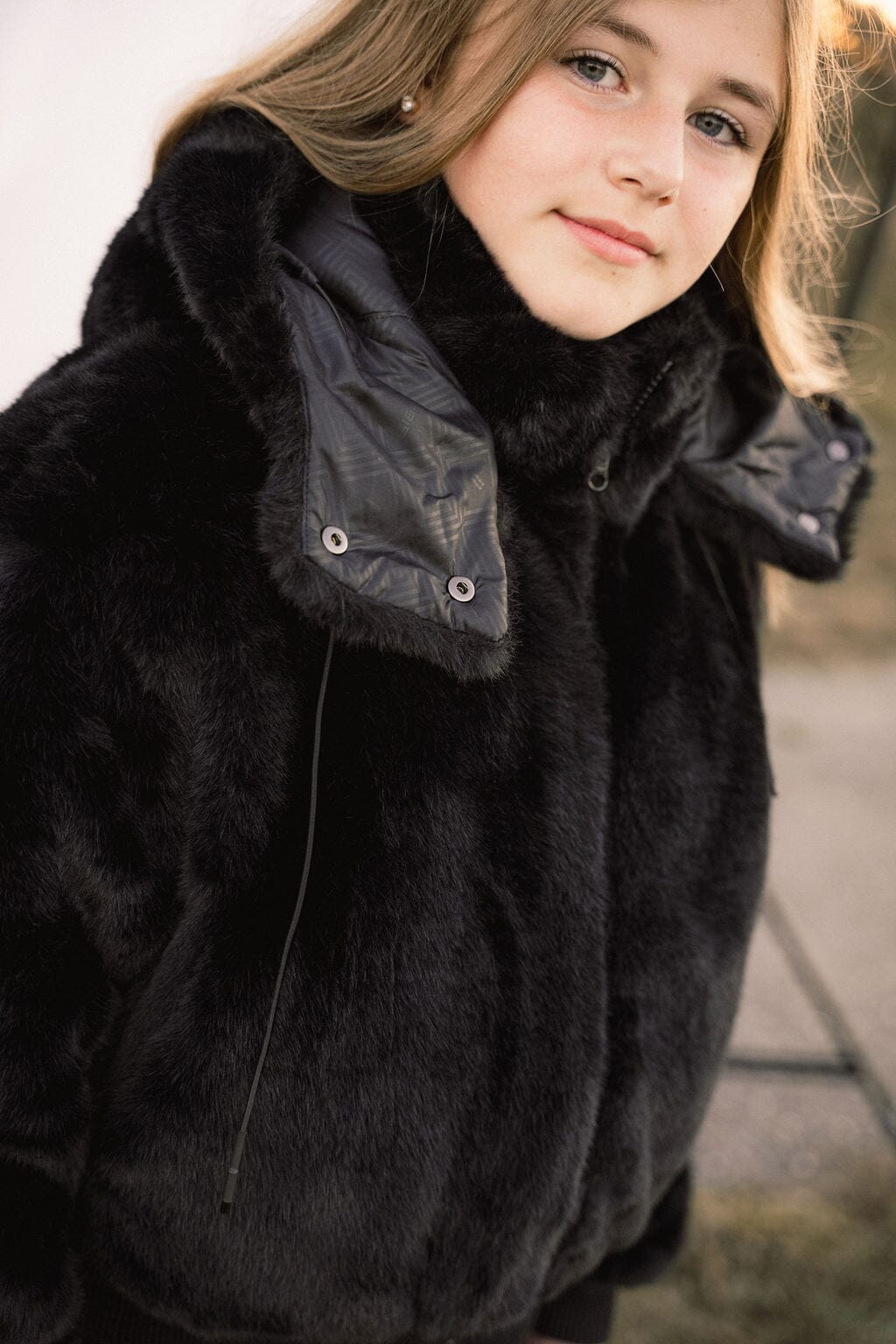 Lustre Faux Fur Teen Jacket
