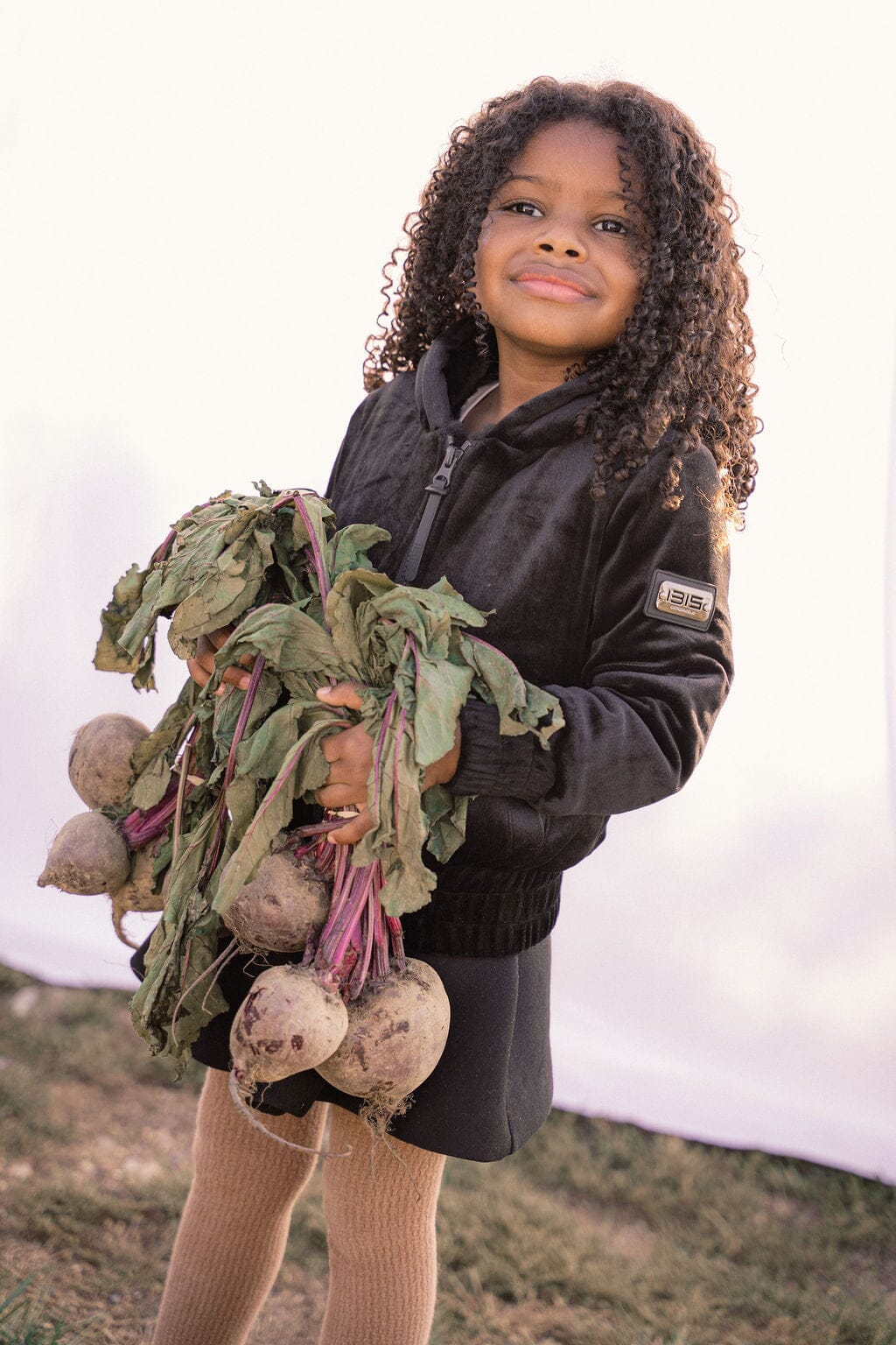 Lyric Black Velour Girls Warm Hoodie Coat IBIS Outerwear 