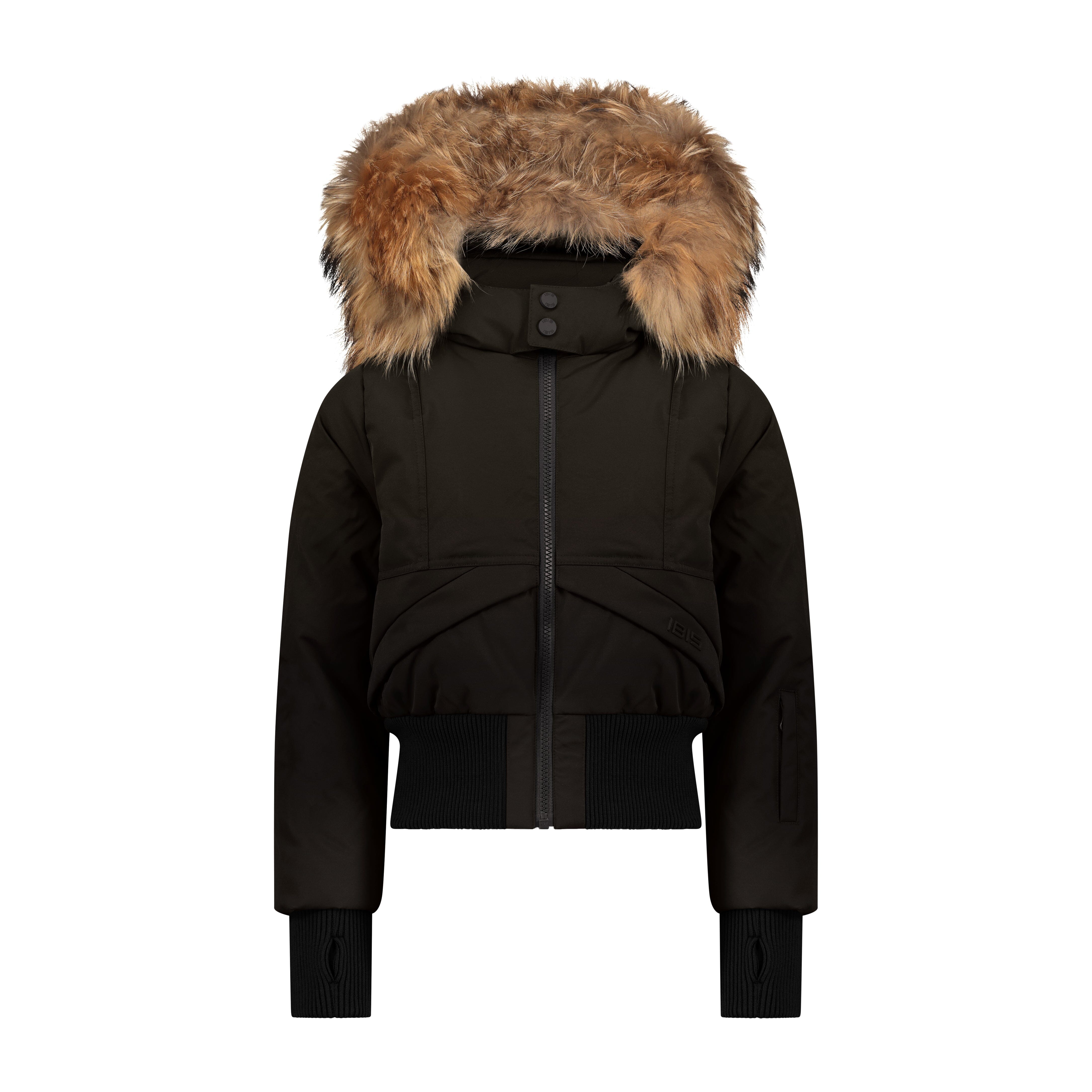 Narrative Covered Pocket Girls Down Coat - Black Coat IBIS Outerwear 