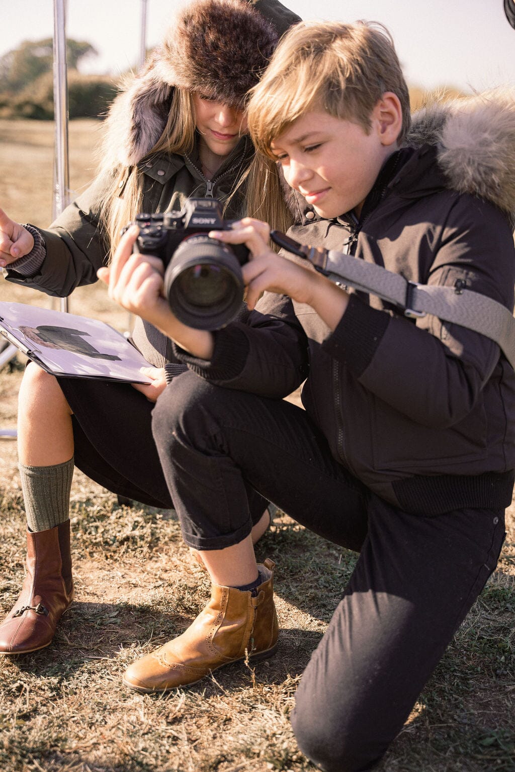 Prologue Square Pocket Boys Down Coat - Black Coat IBIS Outerwear 