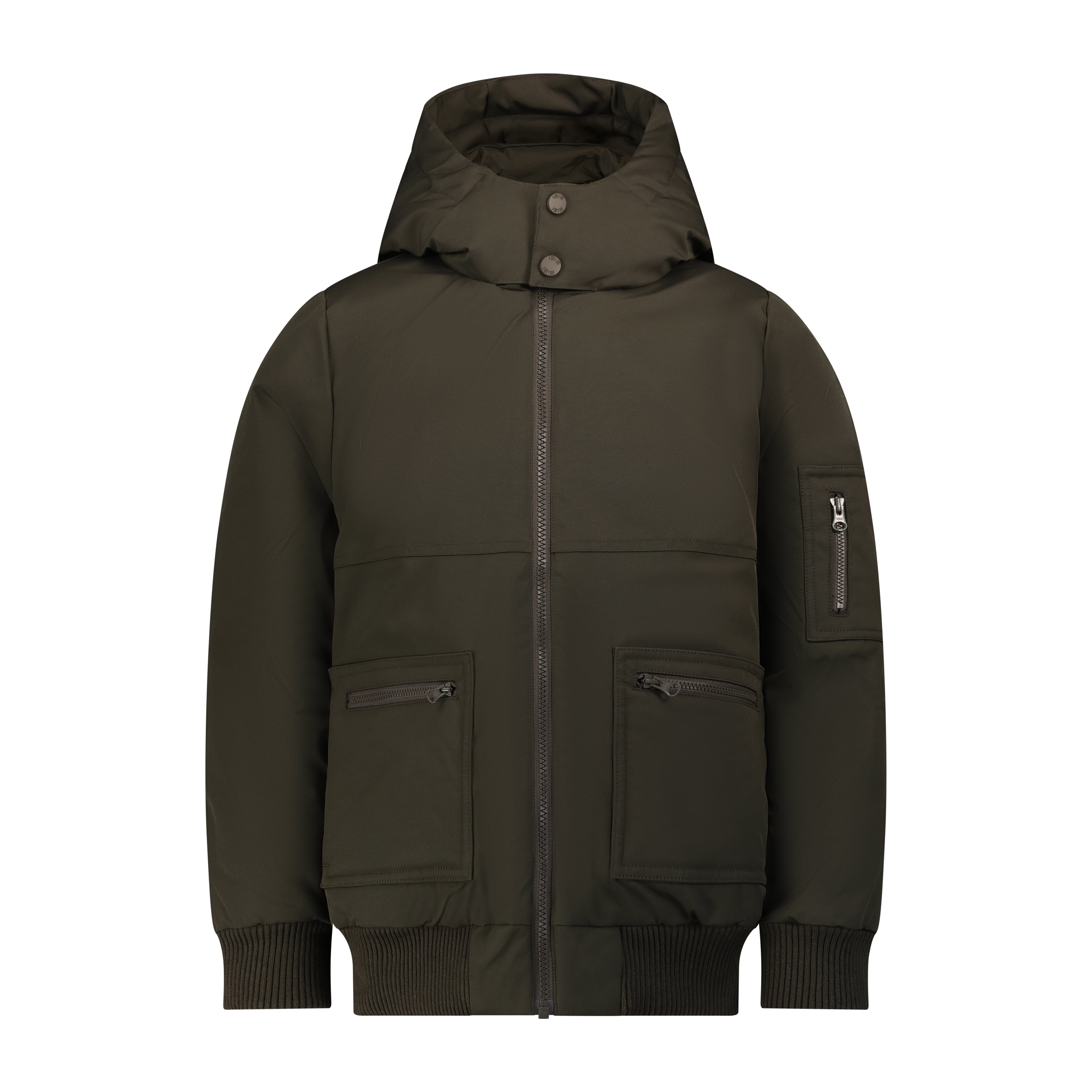 Prologue Square Pocket Boys Down Coat - Olive Green Coat IBIS Outerwear 