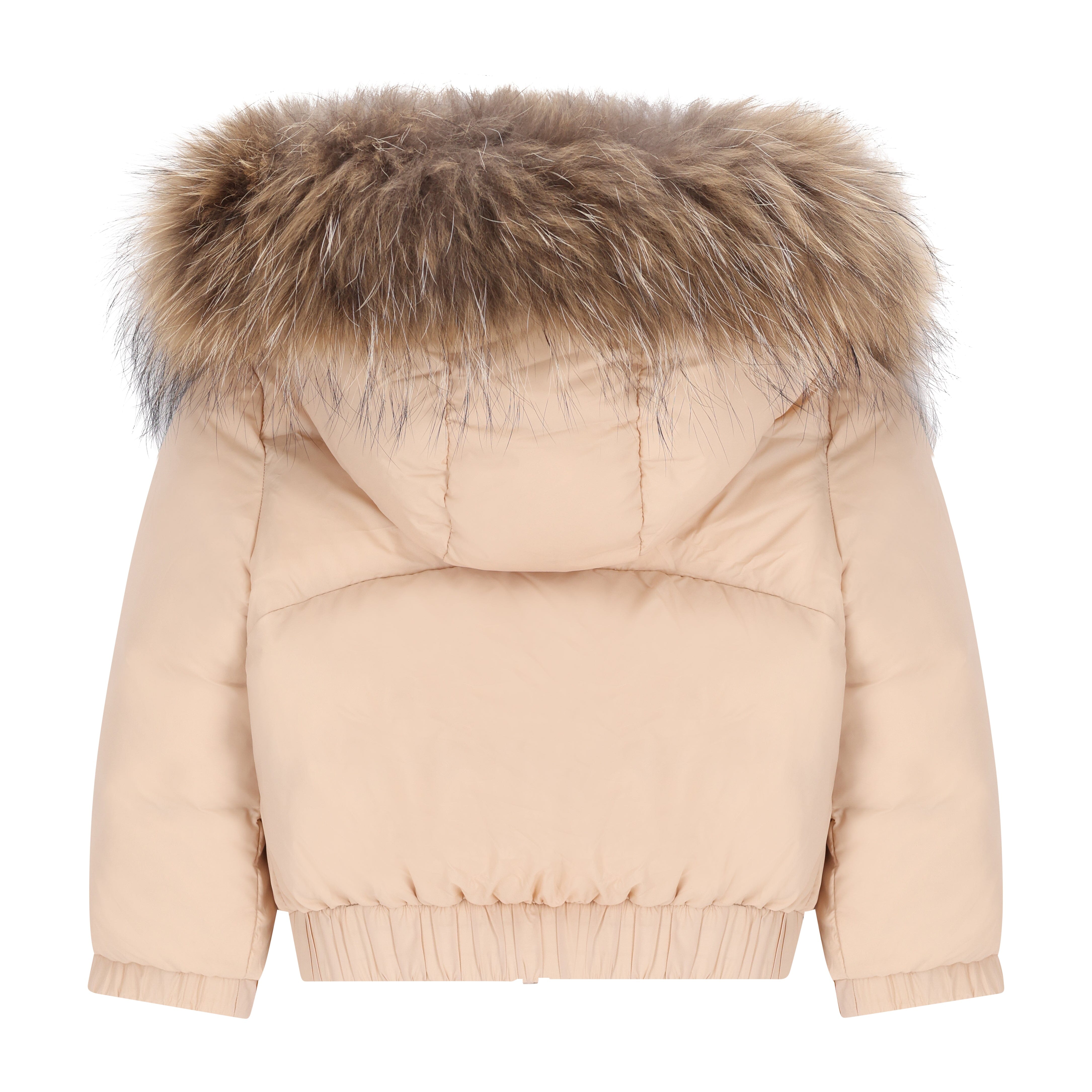 Sonnet Curved Seam Bomber Girls Down Coat - Blush Pink Coat IBIS Outerwear 