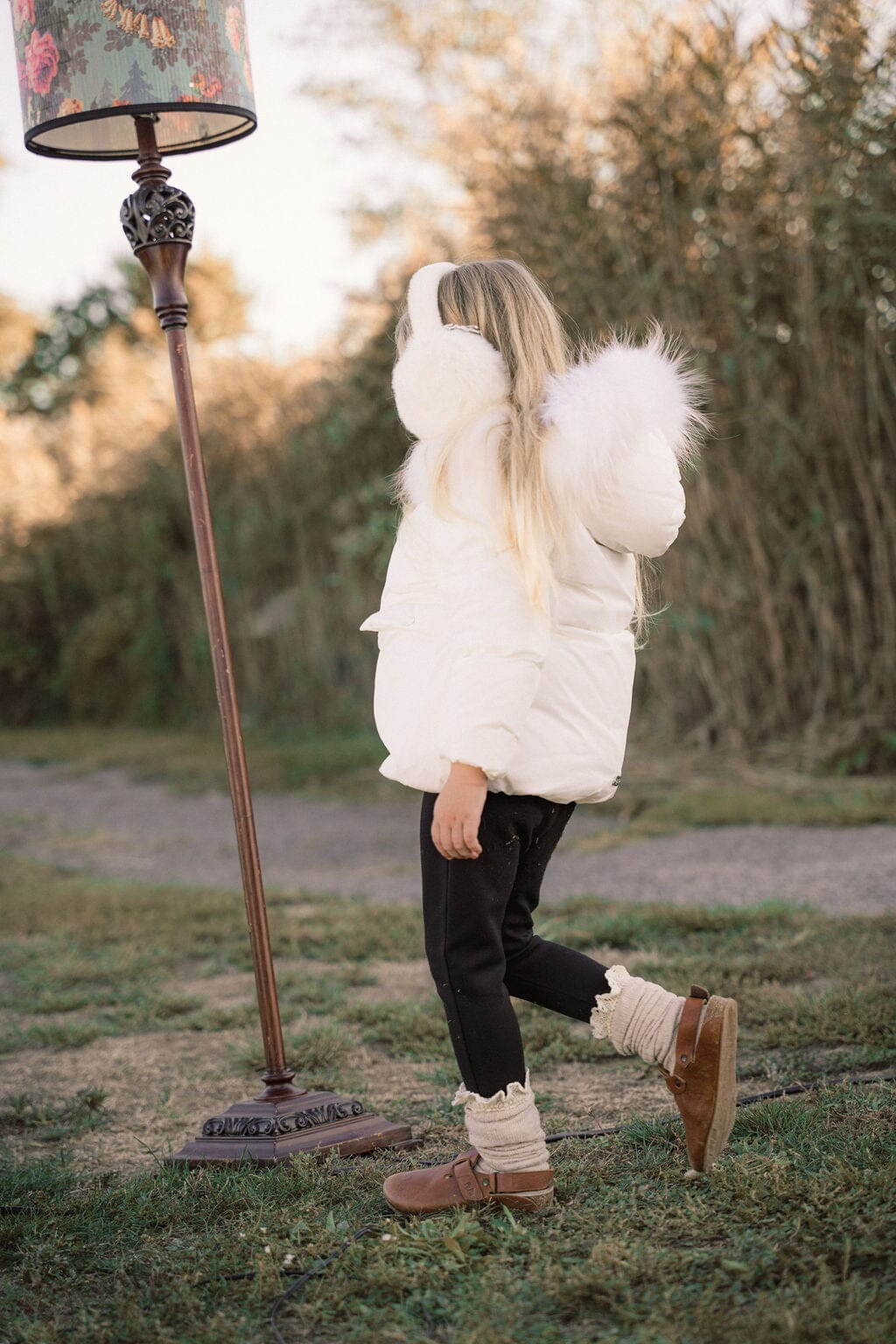 BABY ホワイト コート Stanza Big Pocket Baby Down Coat - Winter White