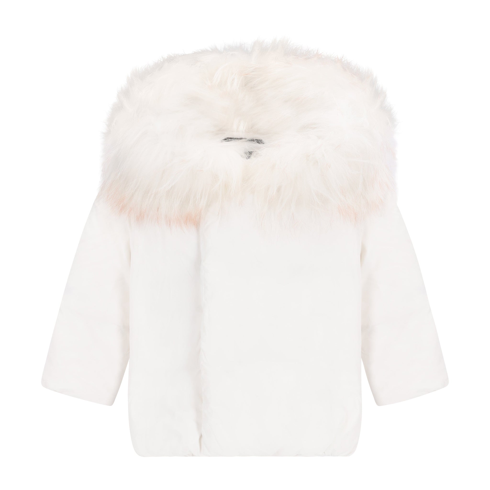 Allegory Diagonal Closure Baby Down Coat - Winter White