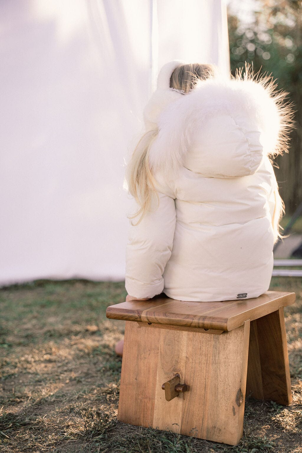 Stanza Big Pocket Baby Down Coat - Winter White Coat IBIS Outerwear 