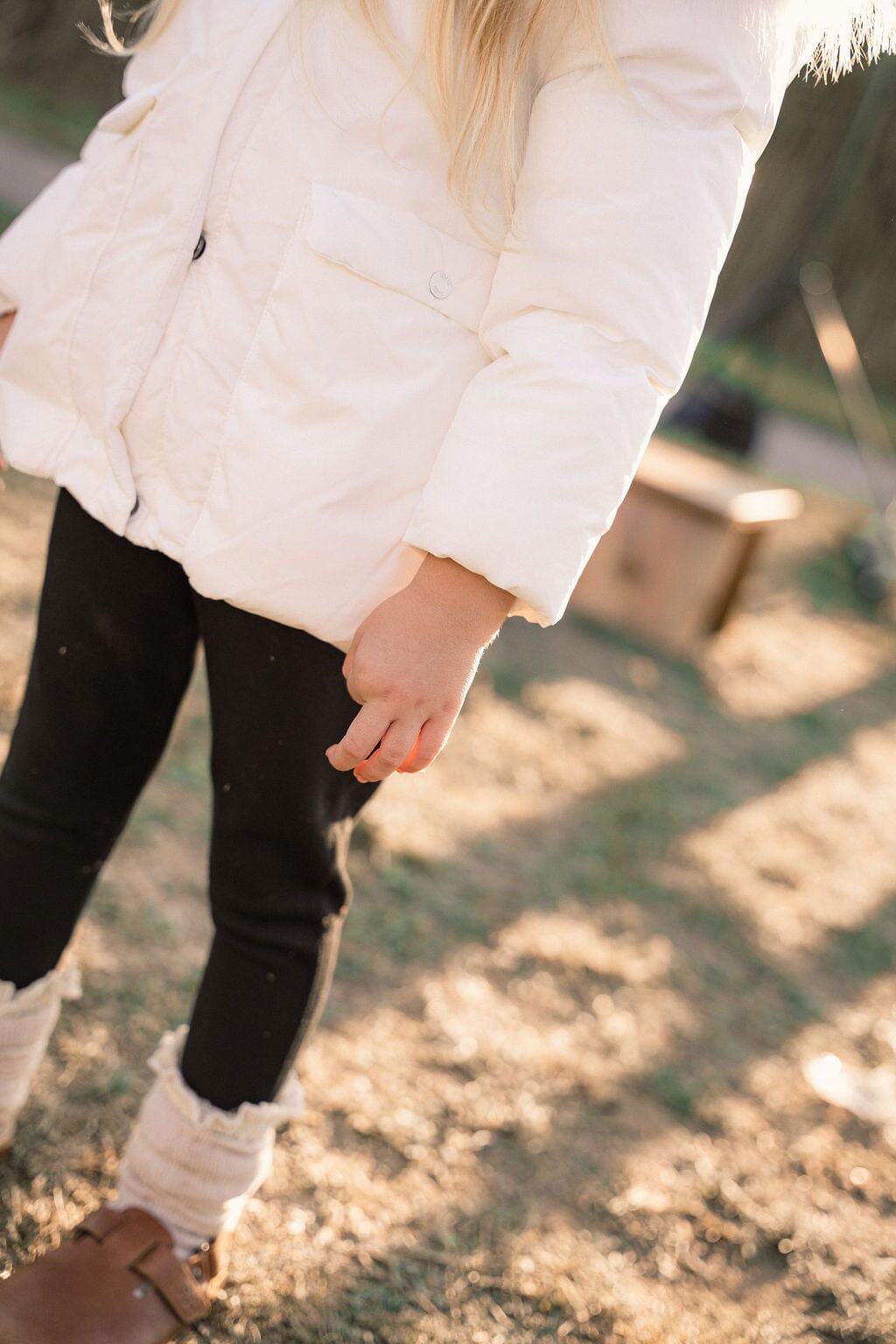 Stanza Big Pocket Baby Down Coat - Winter White Coat IBIS Outerwear 