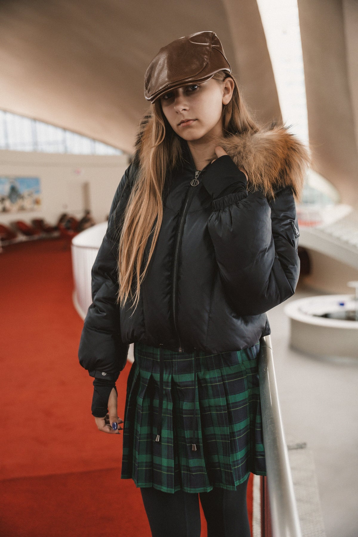 The Approach Teen Coat with Drawstring Waist - Black Coat IBIS Outerwear 