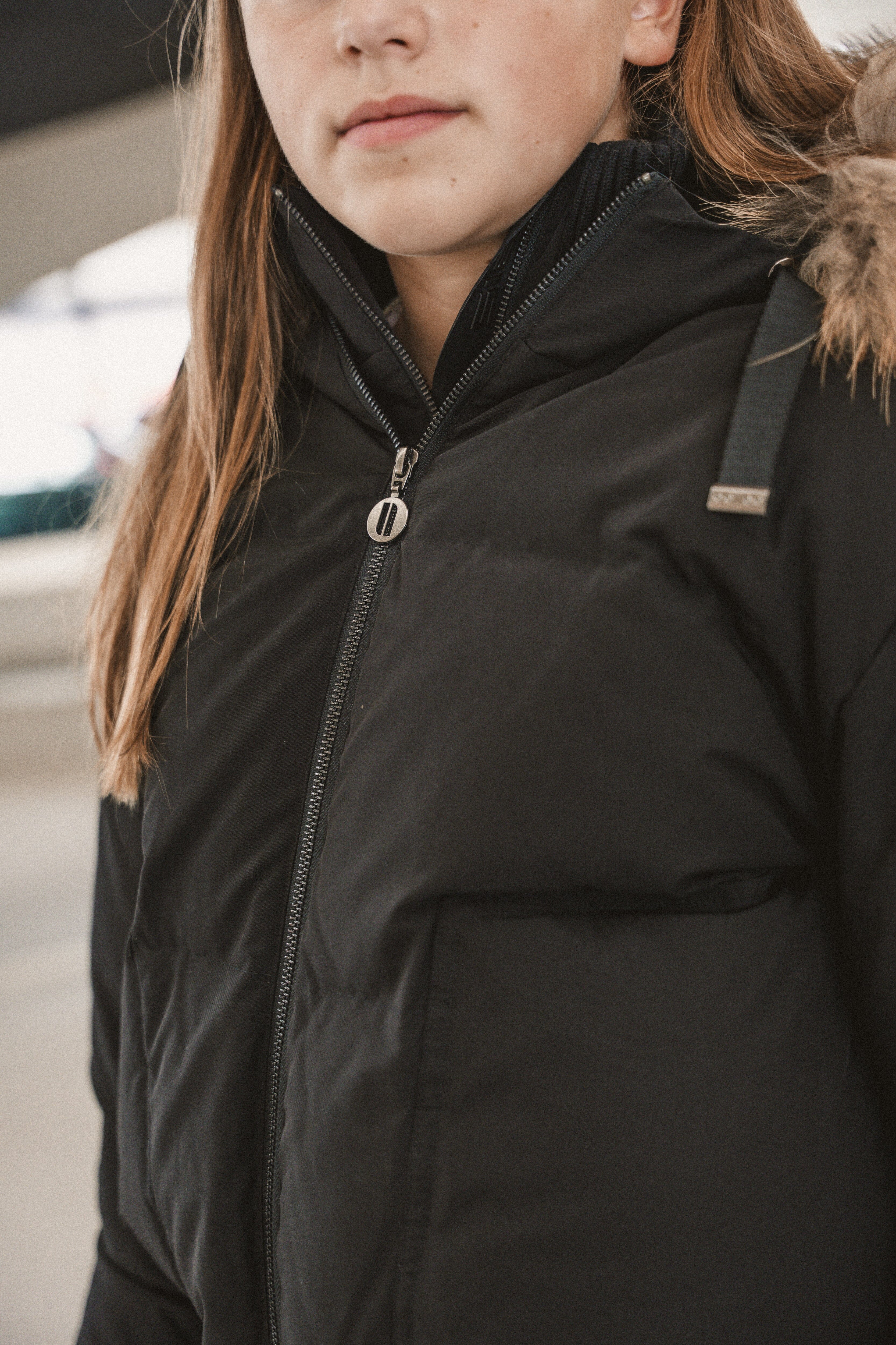 The Beyond Teen Double Zipper Coat - Black Matte Coat IBIS Outerwear 