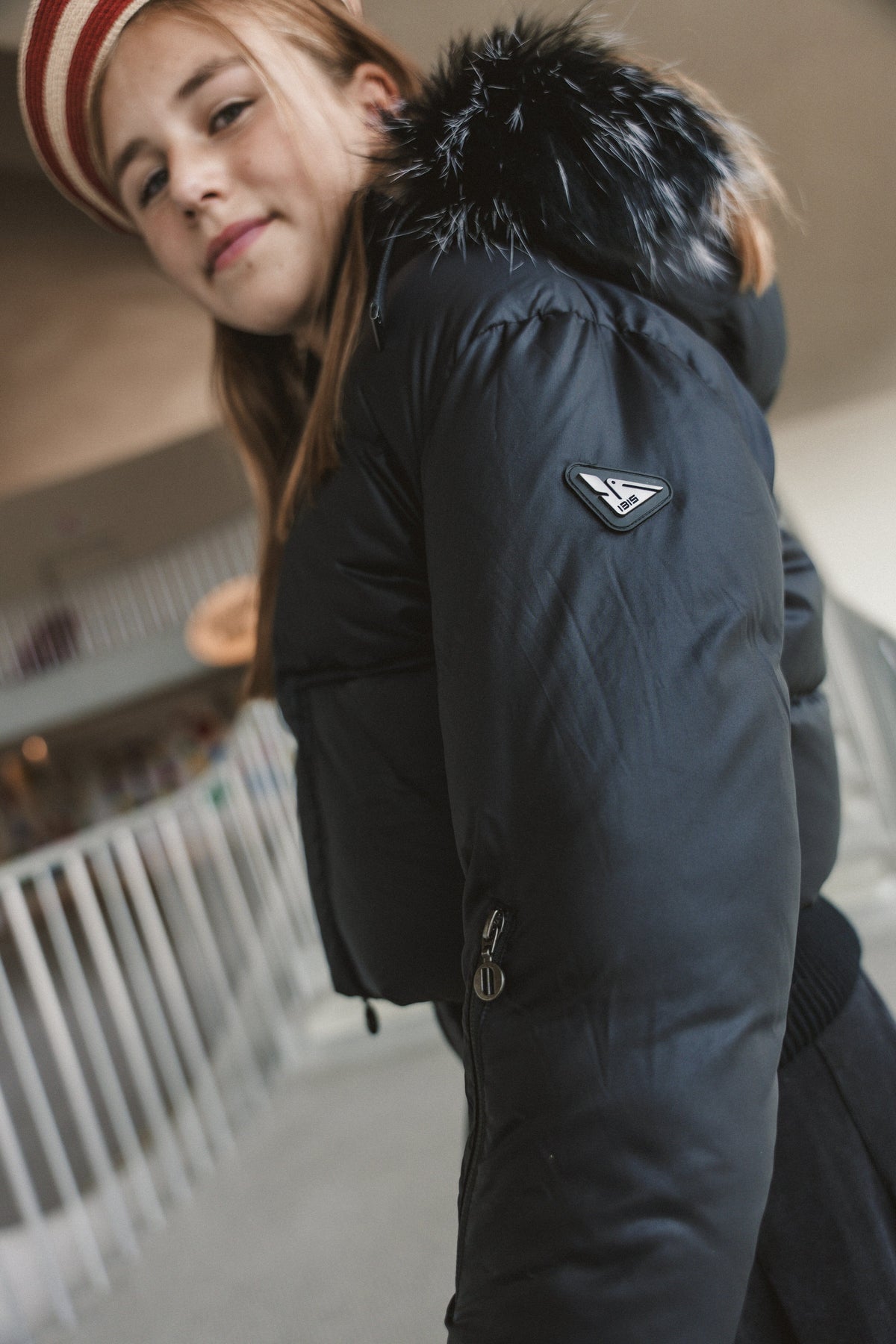The Beyond Teen Double Zipper Coat - Black Semi Shine Coat IBIS Outerwear 