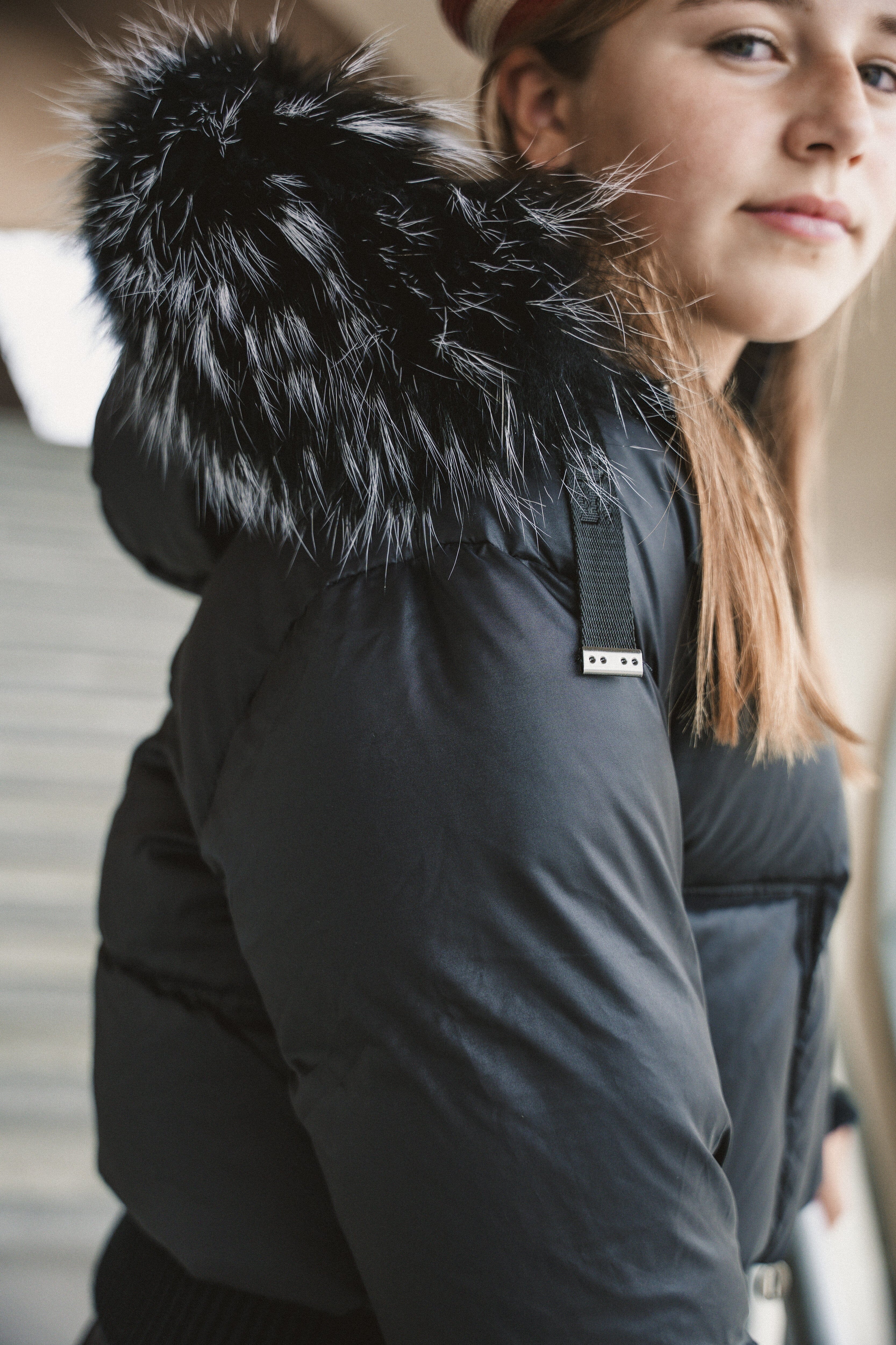The Beyond Teen Double Zipper Coat - Black Semi Shine Coat IBIS Outerwear 