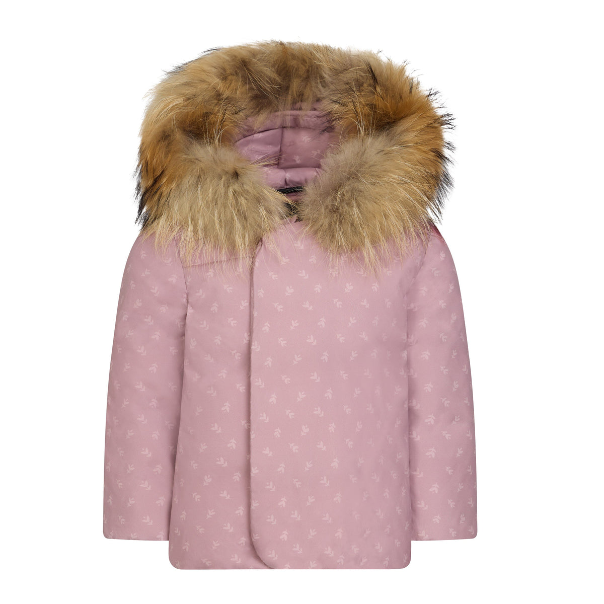 The Carry Baby Wrap Coat - Pale Mauve Floral Print Coat IBIS Outerwear 