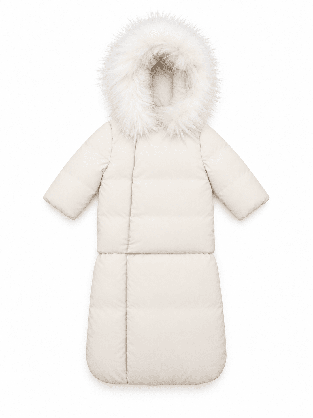 The Carry Baby Wrap Coat with Removable Foot Sack - Cream Coat IBIS Outerwear 