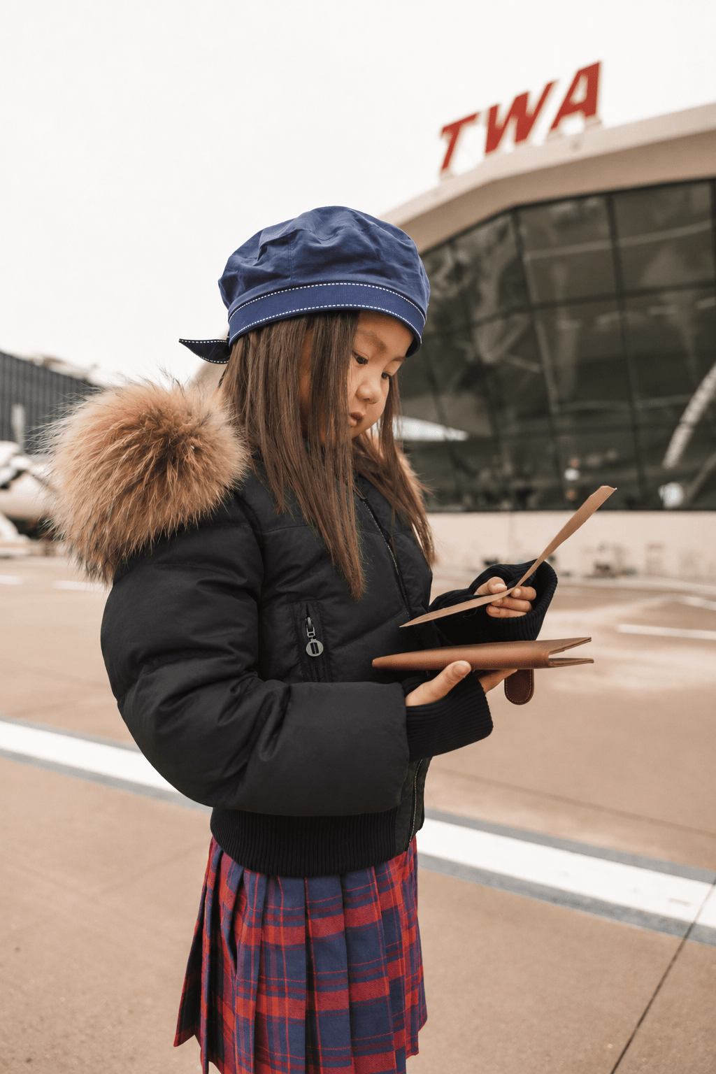 The Horizon Girl's Tall Waistband Coat - Black Coat IBIS Outerwear 