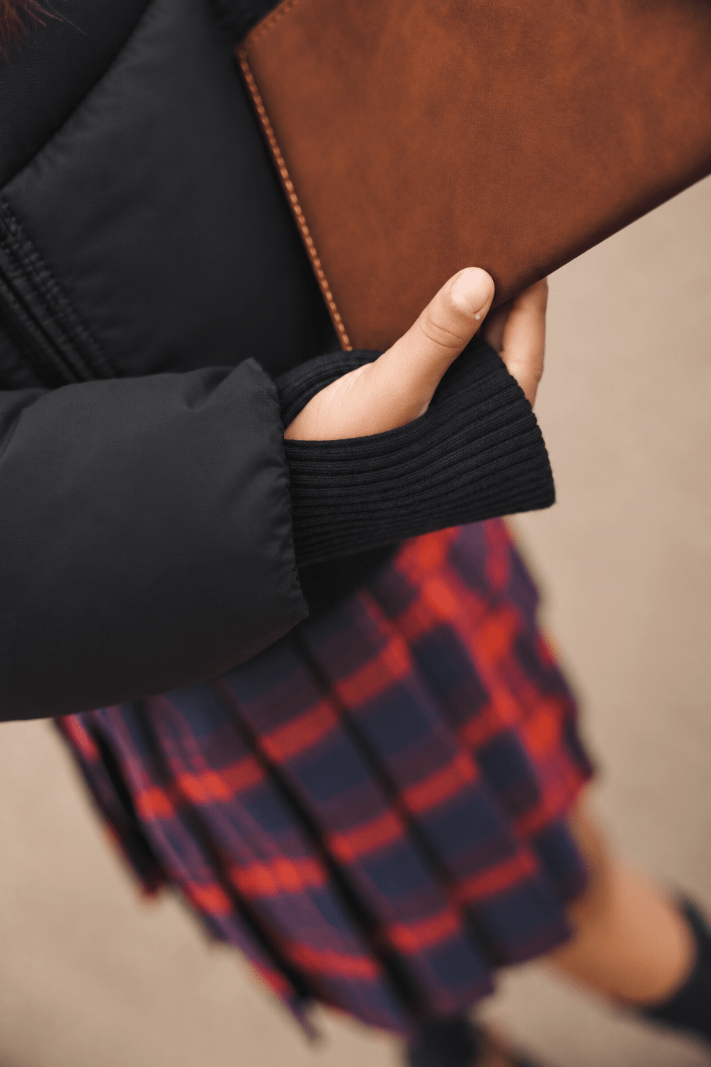 The Horizon Girl's Tall Waistband Coat - Black Coat IBIS Outerwear 