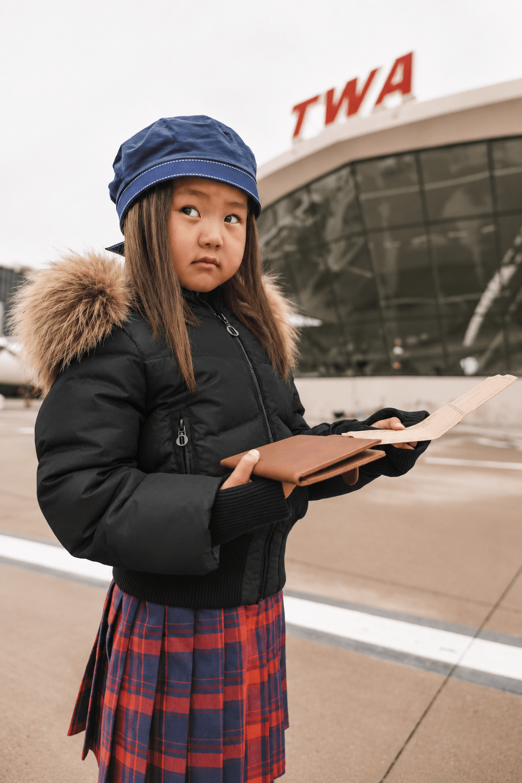 The Horizon Girl's Tall Waistband Coat - Black Coat IBIS Outerwear 