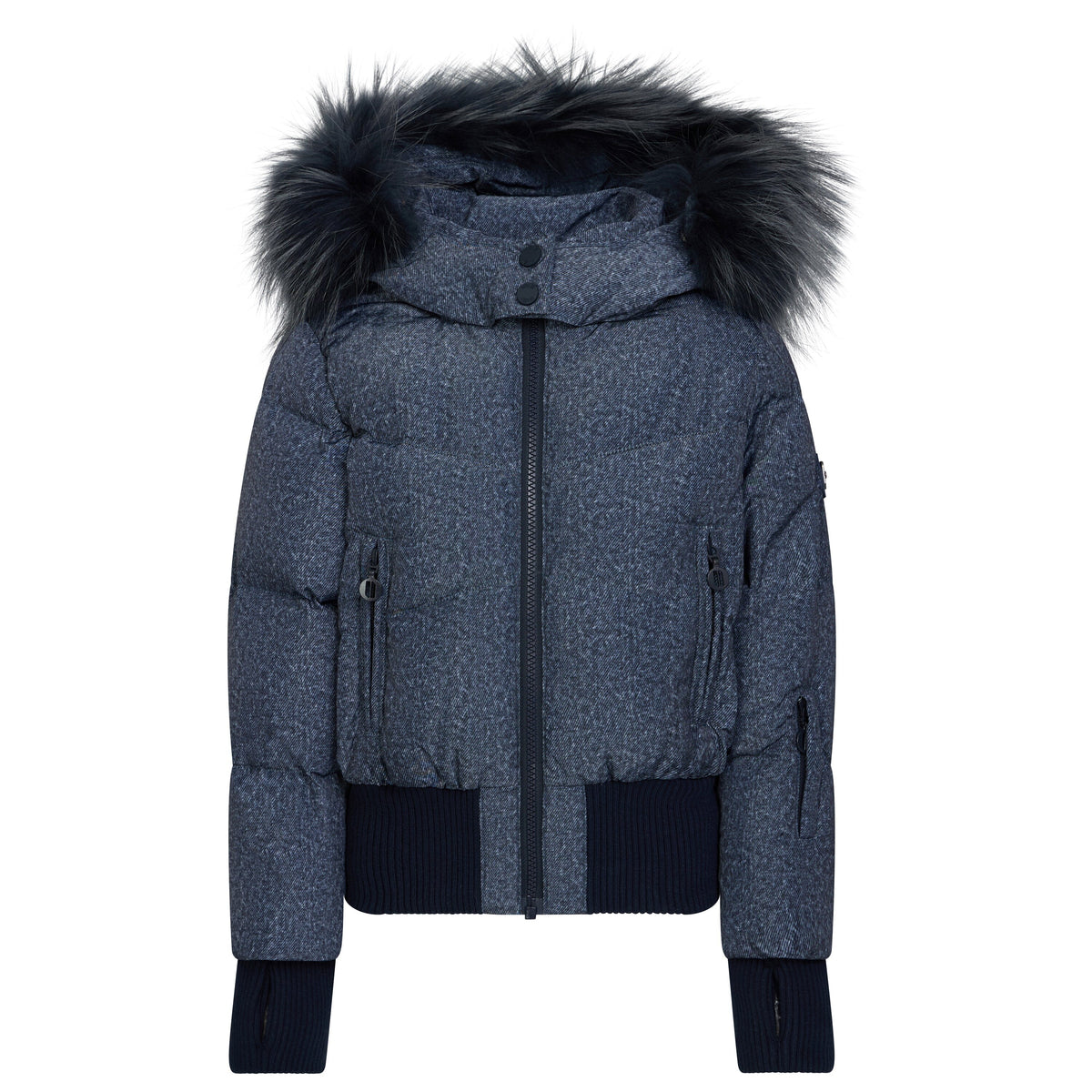 The Horizon Girl's Tall Waistband Coat - Dark Denim Coat IBIS Outerwear 