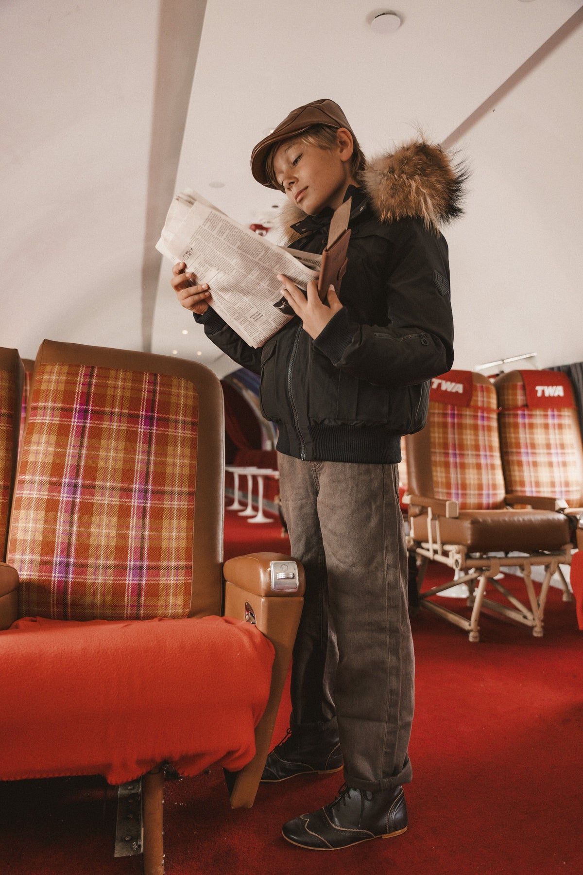 The Northbound Boys' Bomber with Shoulder Flaps - Black Coat IBIS Outerwear 