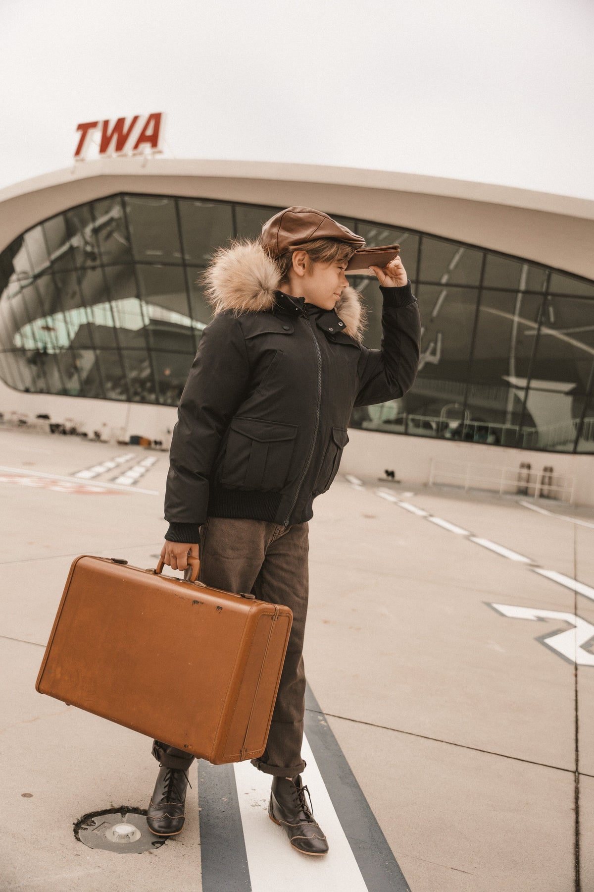 The Northbound Boys' Bomber with Shoulder Flaps - Black Coat IBIS Outerwear 