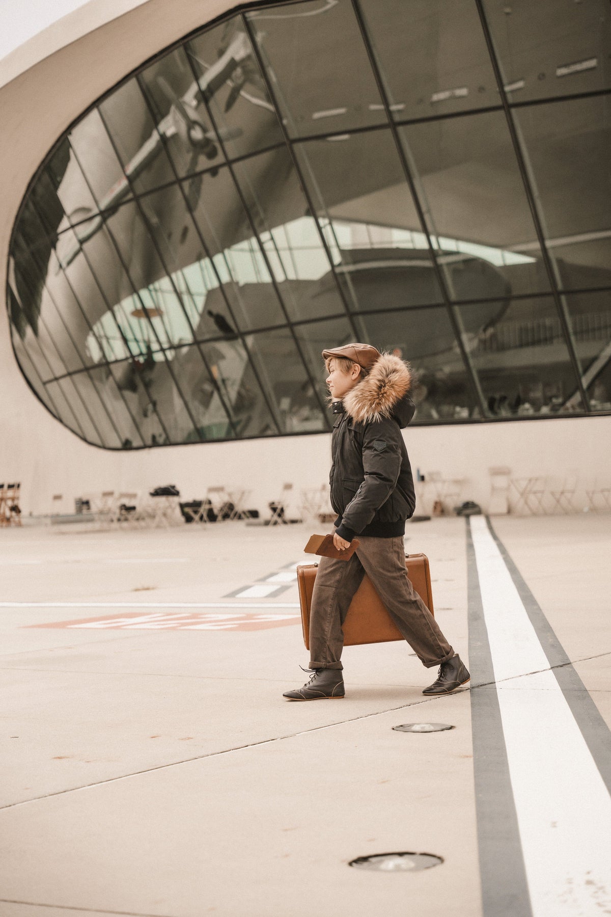 The Northbound Boys' Bomber with Shoulder Flaps - Black Coat IBIS Outerwear 