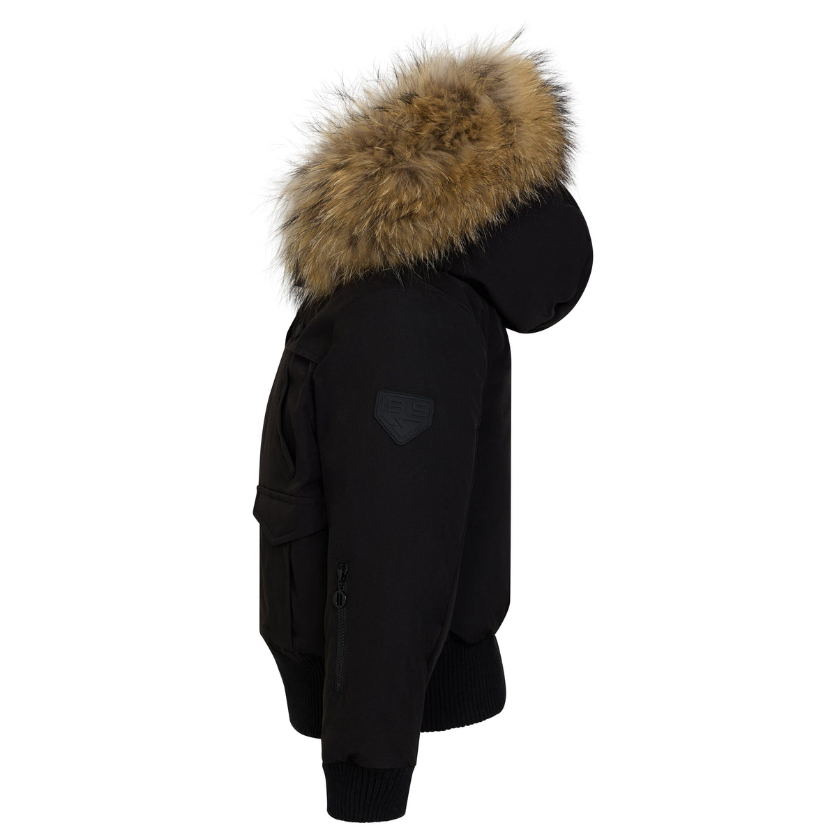 The Northbound Boys' Bomber with Shoulder Flaps - Black Coat IBIS Outerwear 