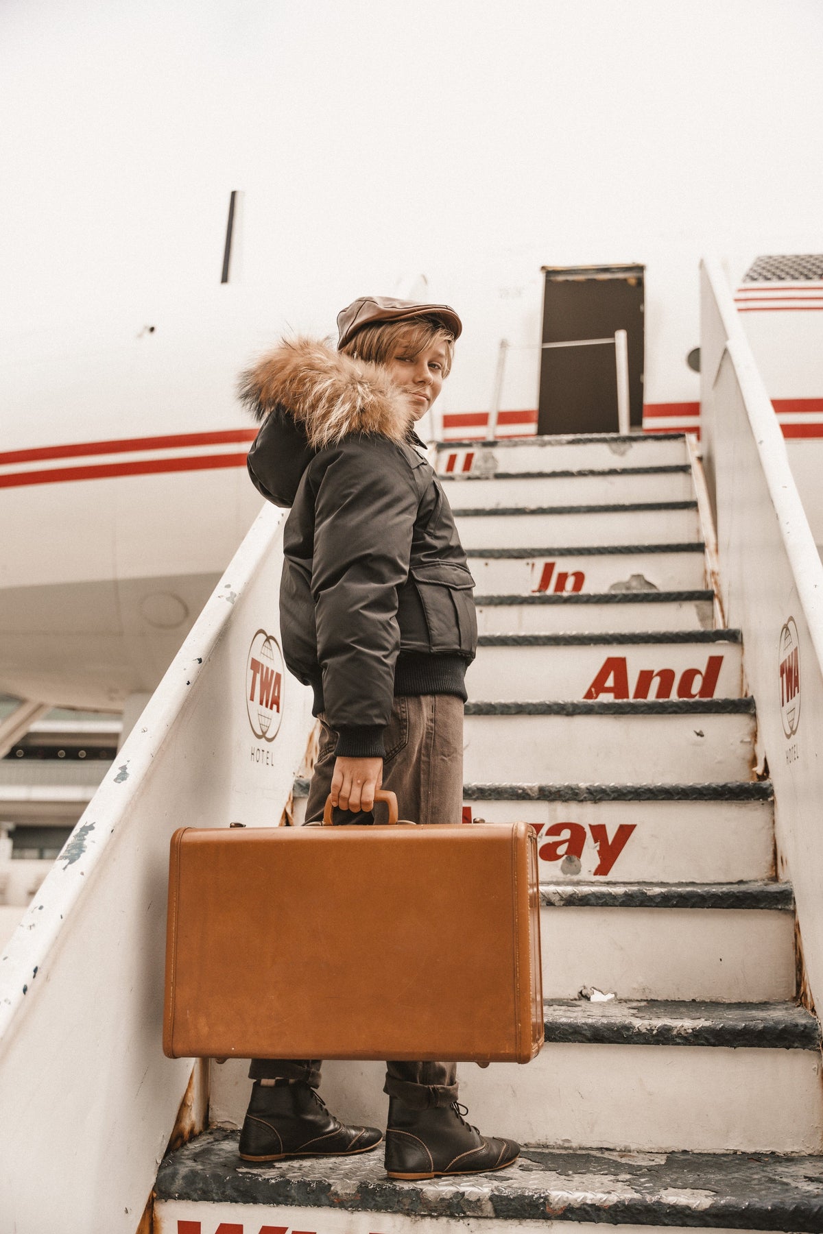 The Northbound Boys' Bomber with Shoulder Flaps - Black Coat IBIS Outerwear 