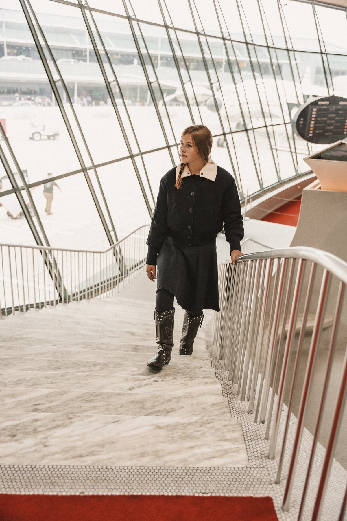 The Return Teen Dress Jacket with Contrast Collar - Black Jacket IBIS Outerwear 