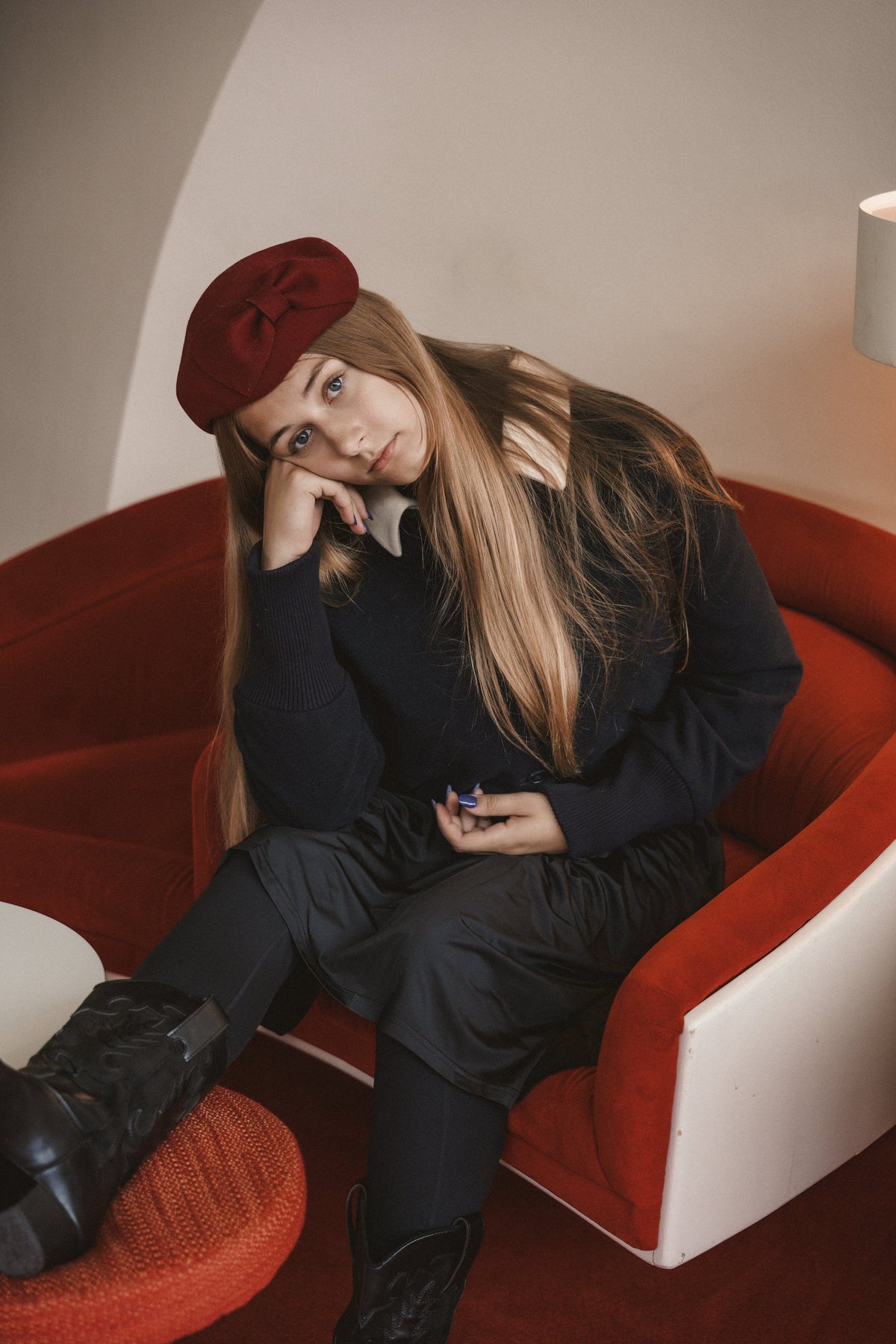 The Return Teen Dress Jacket with Contrast Collar - Navy Jacket IBIS Outerwear 