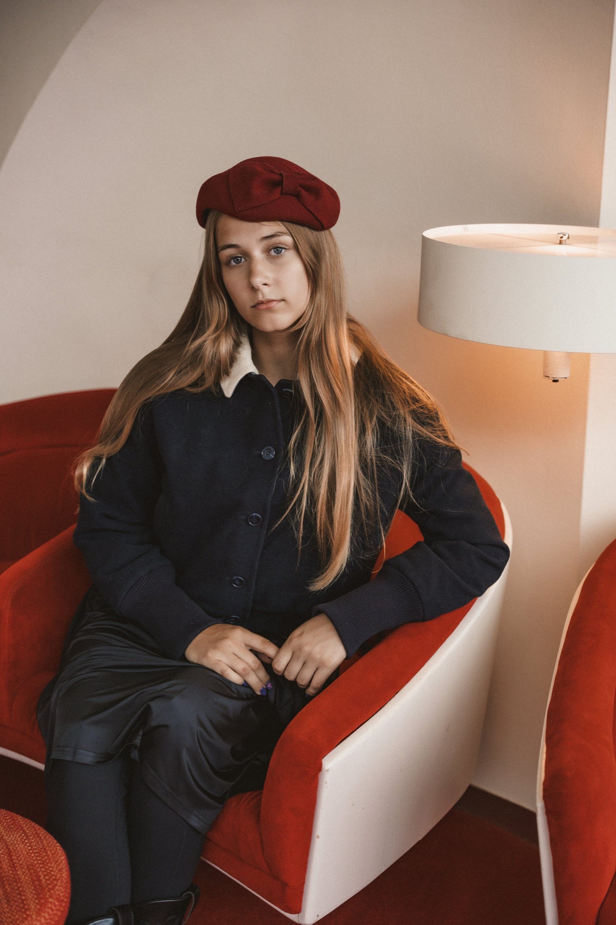 The Return Teen Dress Jacket with Contrast Collar - Navy Jacket IBIS Outerwear 
