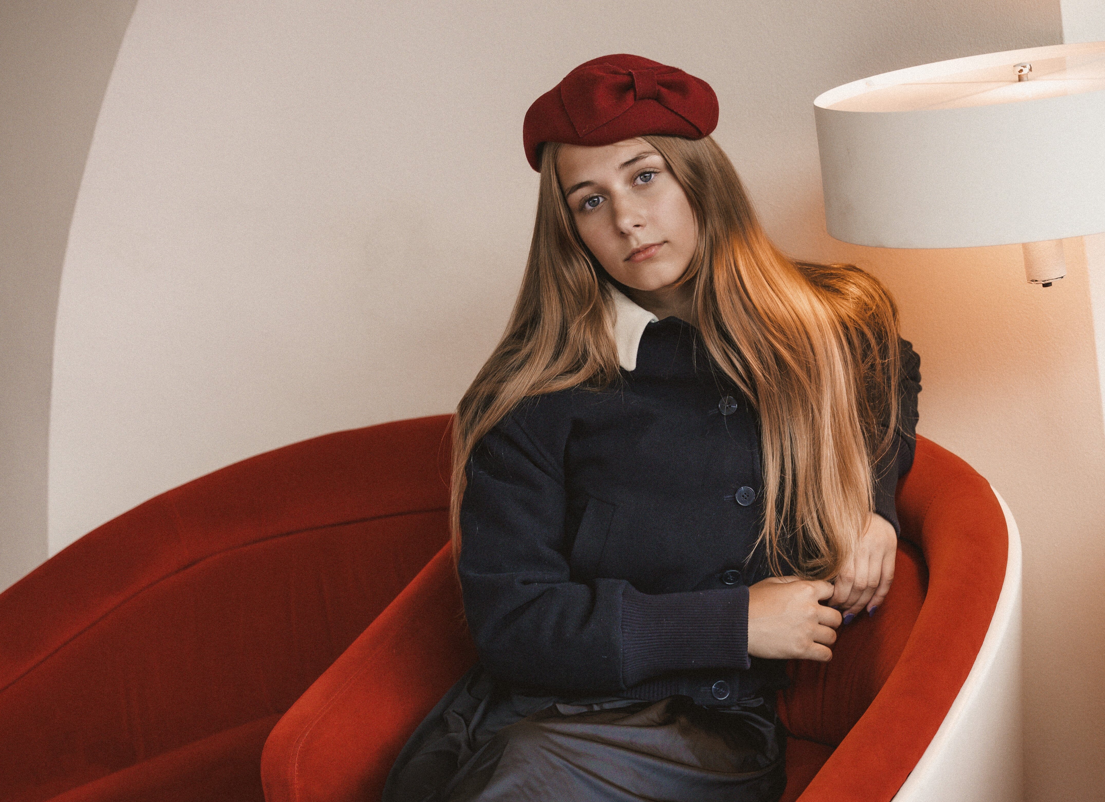 The Return Teen Dress Jacket with Contrast Collar - Navy Jacket IBIS Outerwear 