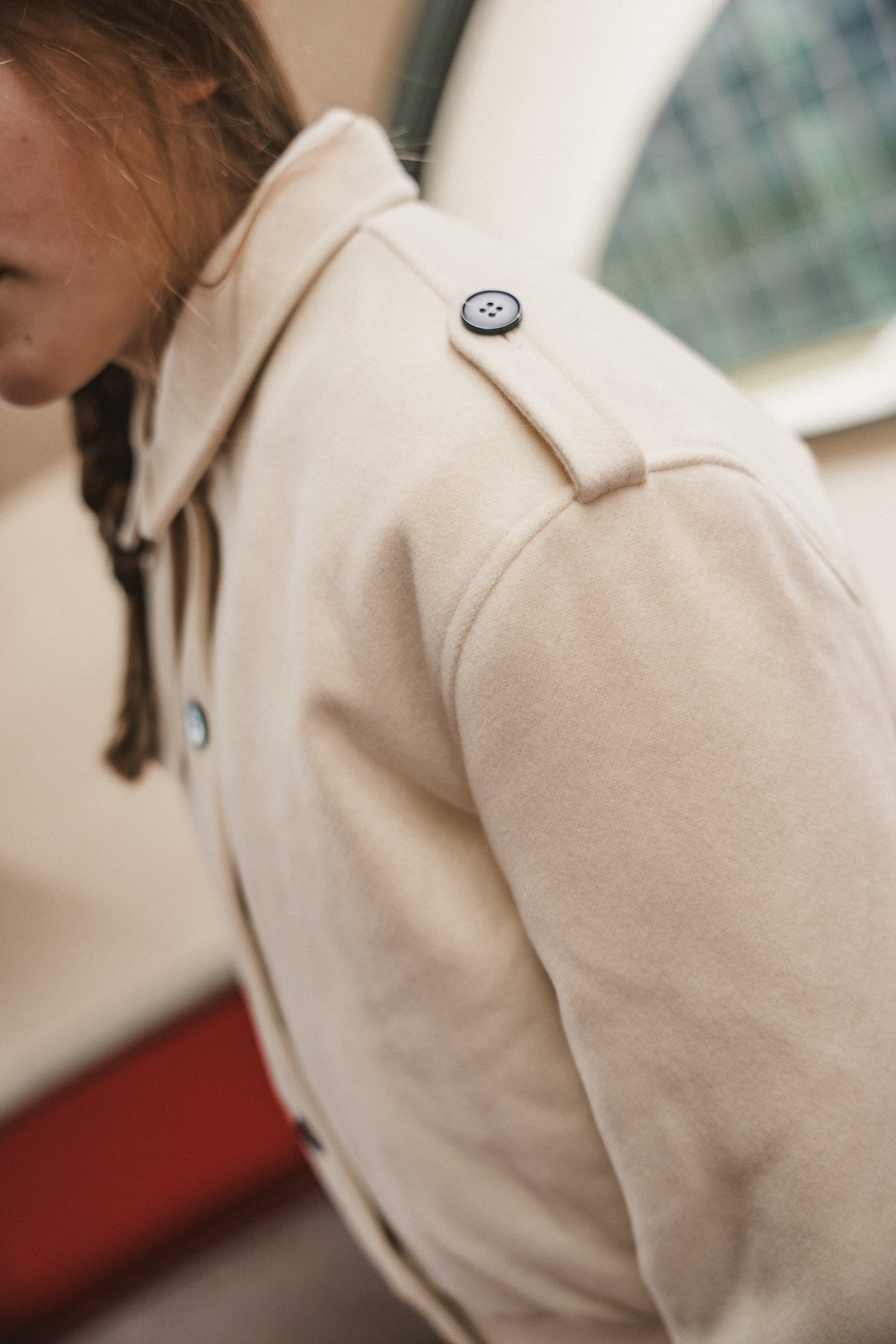 The Voyage Teen Dress Jacket with Flaps - Cream Jacket IBIS Outerwear 