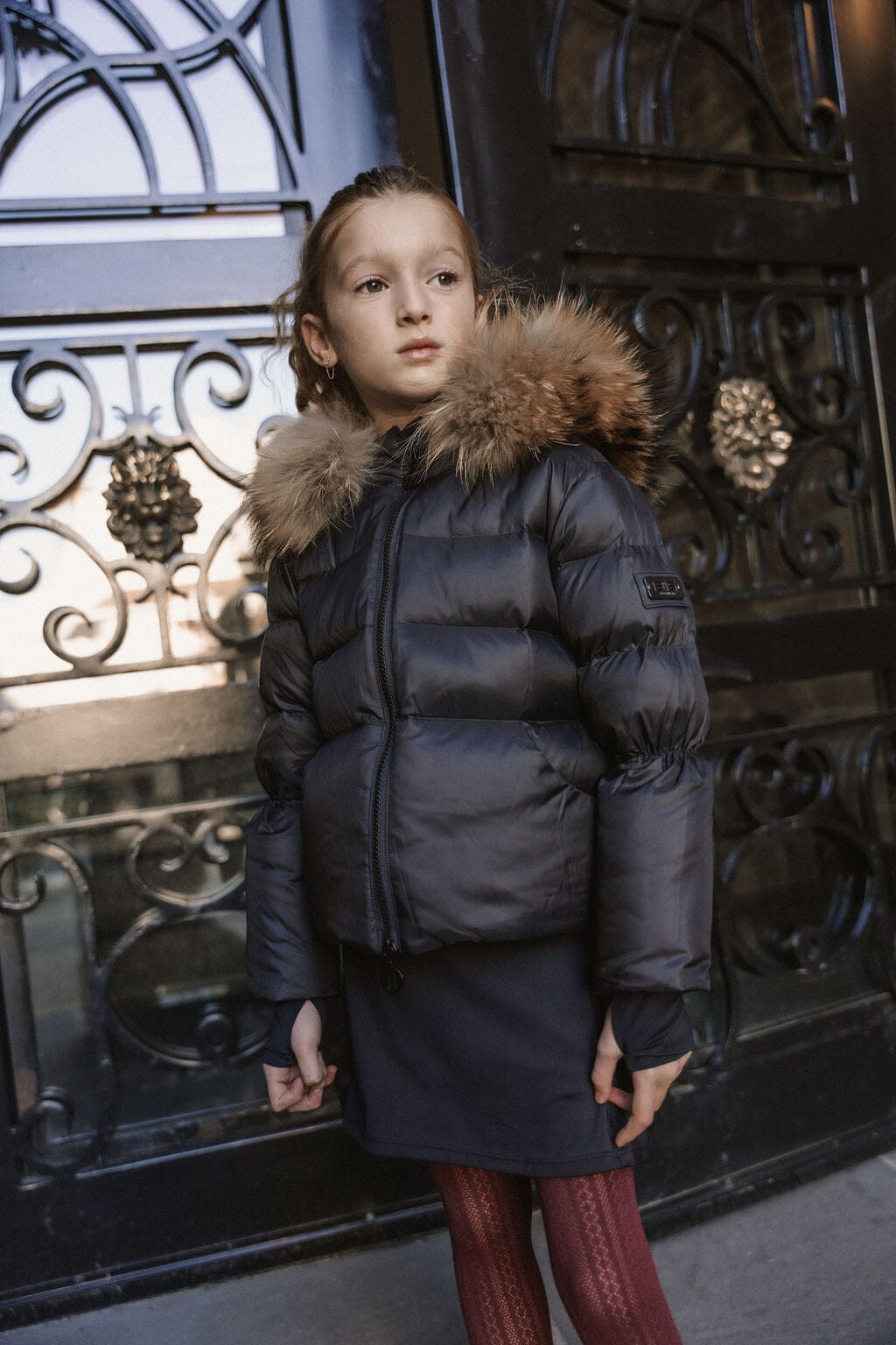 The Waypoint Girls Peplum Coat - Black Coat IBIS Outerwear 