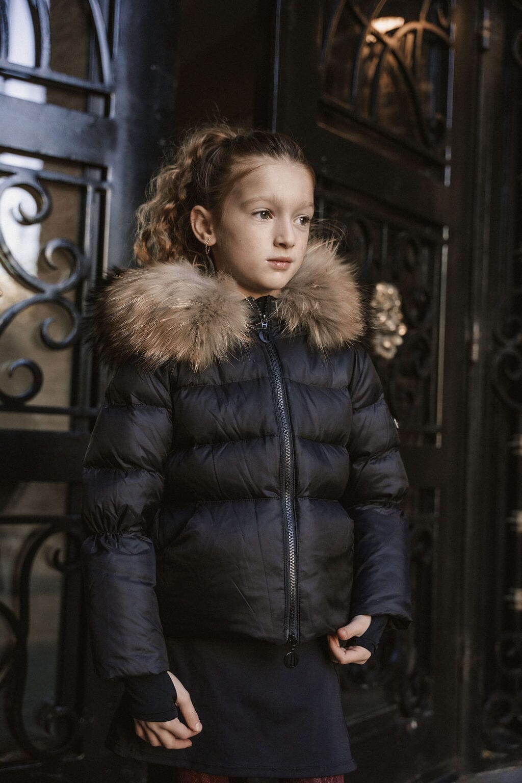The Waypoint Girls Peplum Coat - Black Coat IBIS Outerwear 