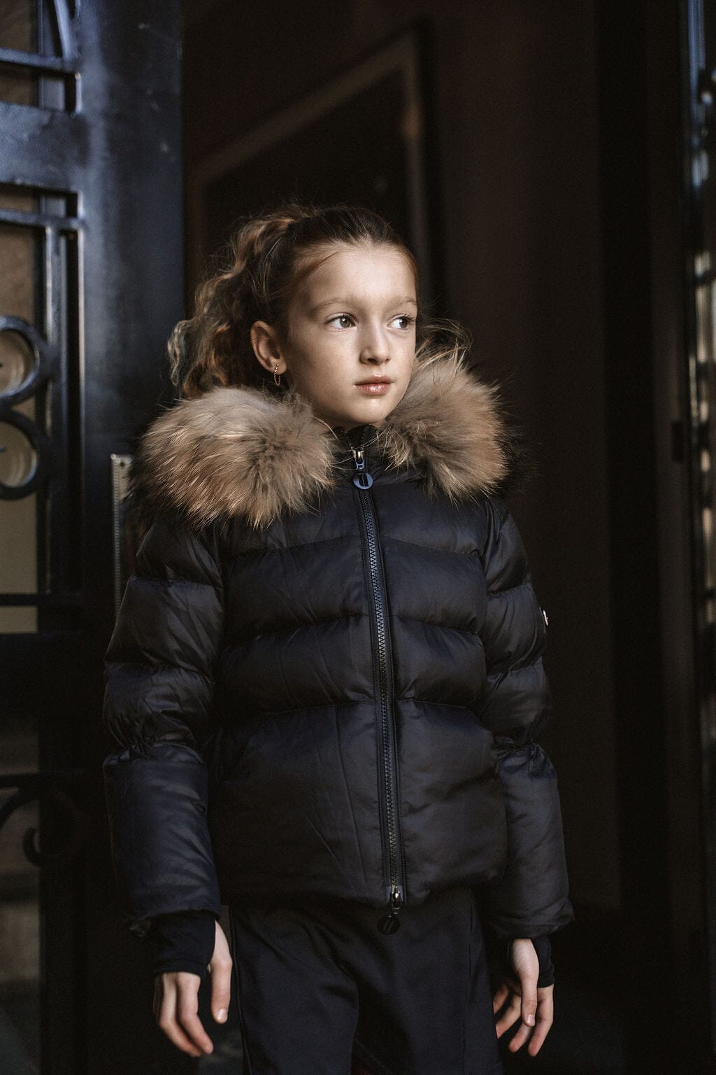 The Waypoint Girls Peplum Coat - Black Coat IBIS Outerwear 